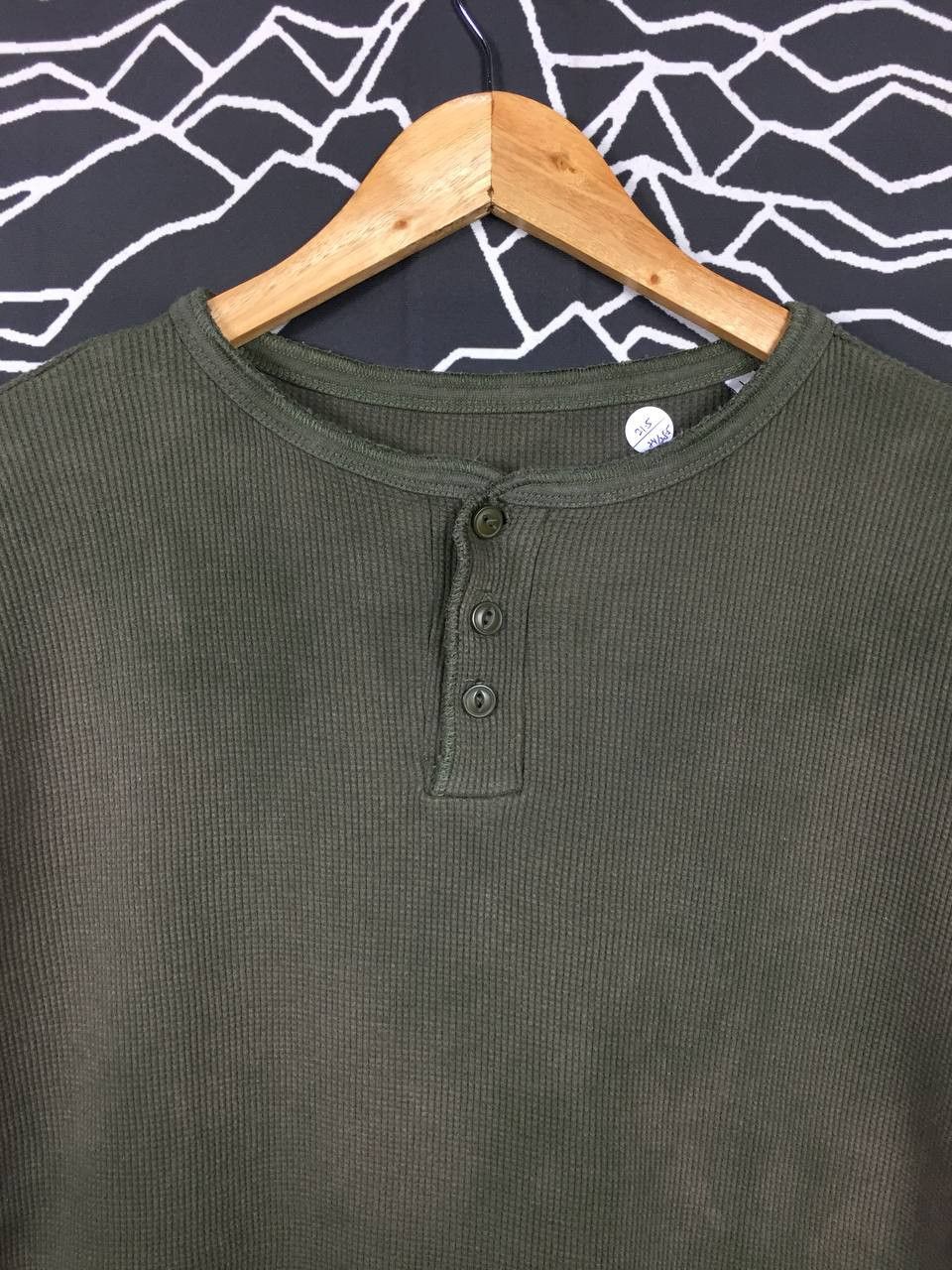 Japanese Brand Distressed UNFIT Waffle Henley Neck Tee Size US L / EU 52-54 / 3 - 3 Thumbnail
