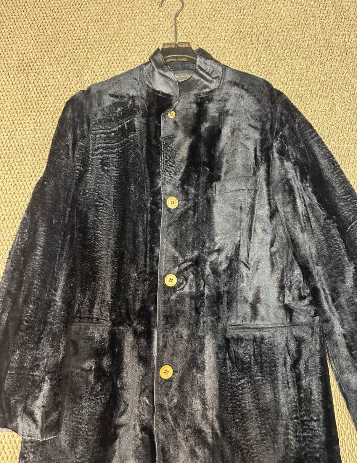 Comme des Garcons Homme Plus Comme des Garçons HOMME PLUS Black Velvet Long Coat K23 Size US L / EU 52-54 / 3 - 4 Thumbnail