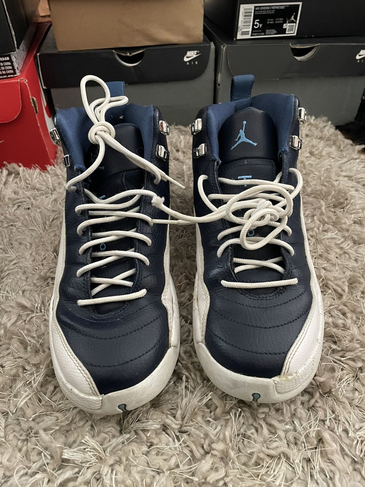 Jordan Brand Jordan 12 Obsidian Size US 6.5 / EU 39-40 - 4 Thumbnail