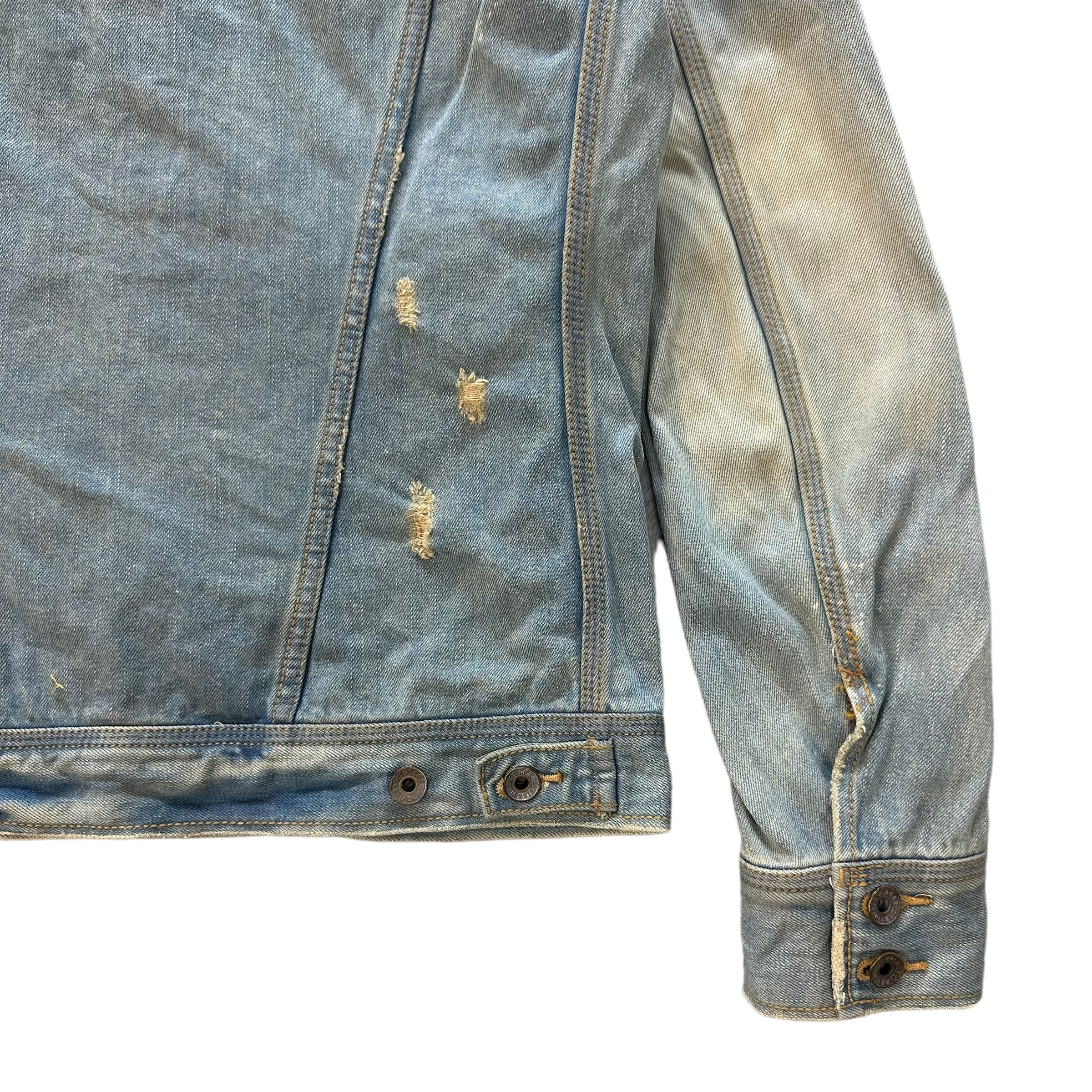 Japanese Brand GENUINE VINTAGE GOA DISTRESS FASHION DENIM JACKET #8764-025 Size US S / EU 44-46 / 1 - 17 Thumbnail