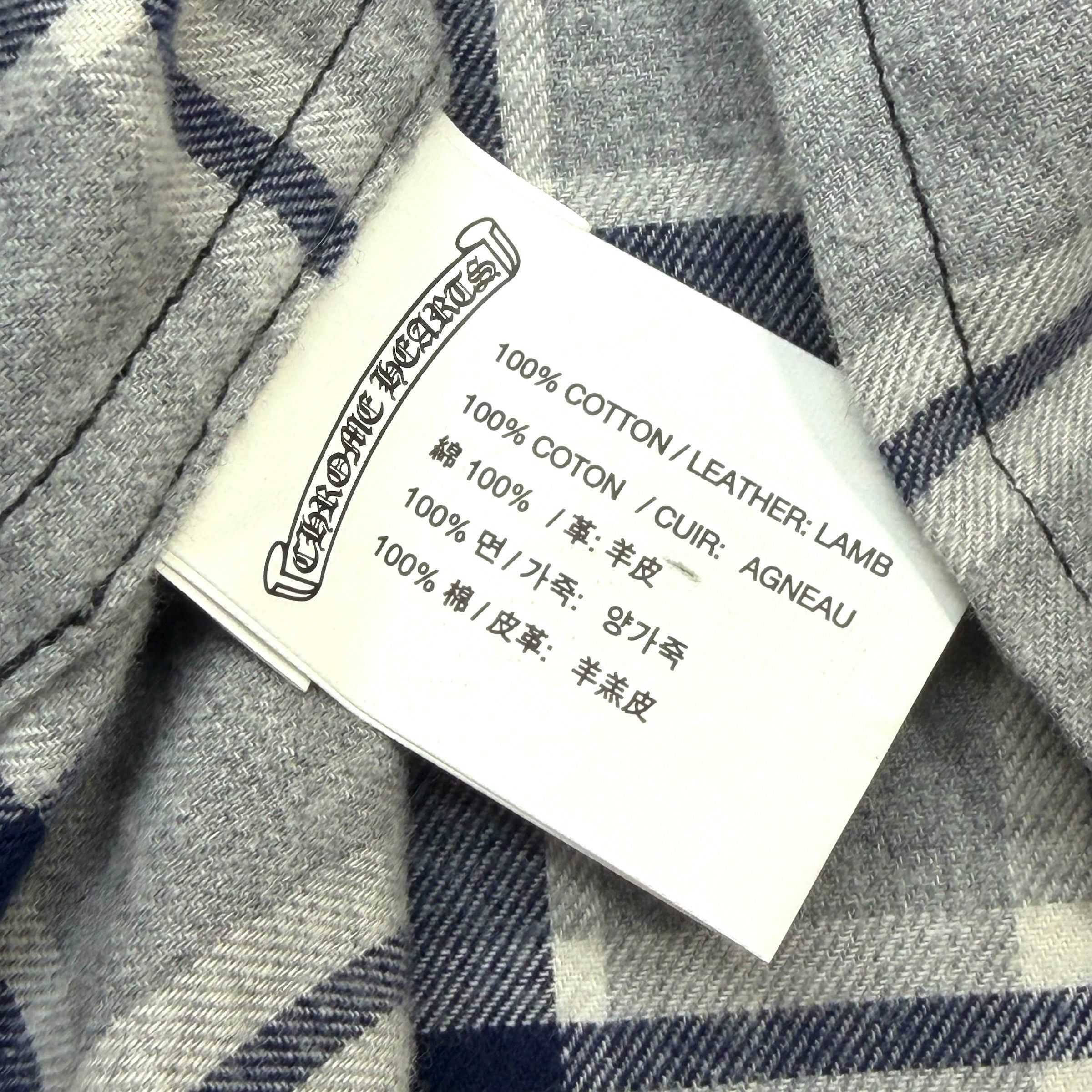 Chrome Hearts Chrome Hearts Blue/Grey Cross Patch Flannel S Size US S / EU 44-46 / 1 - 6 Thumbnail