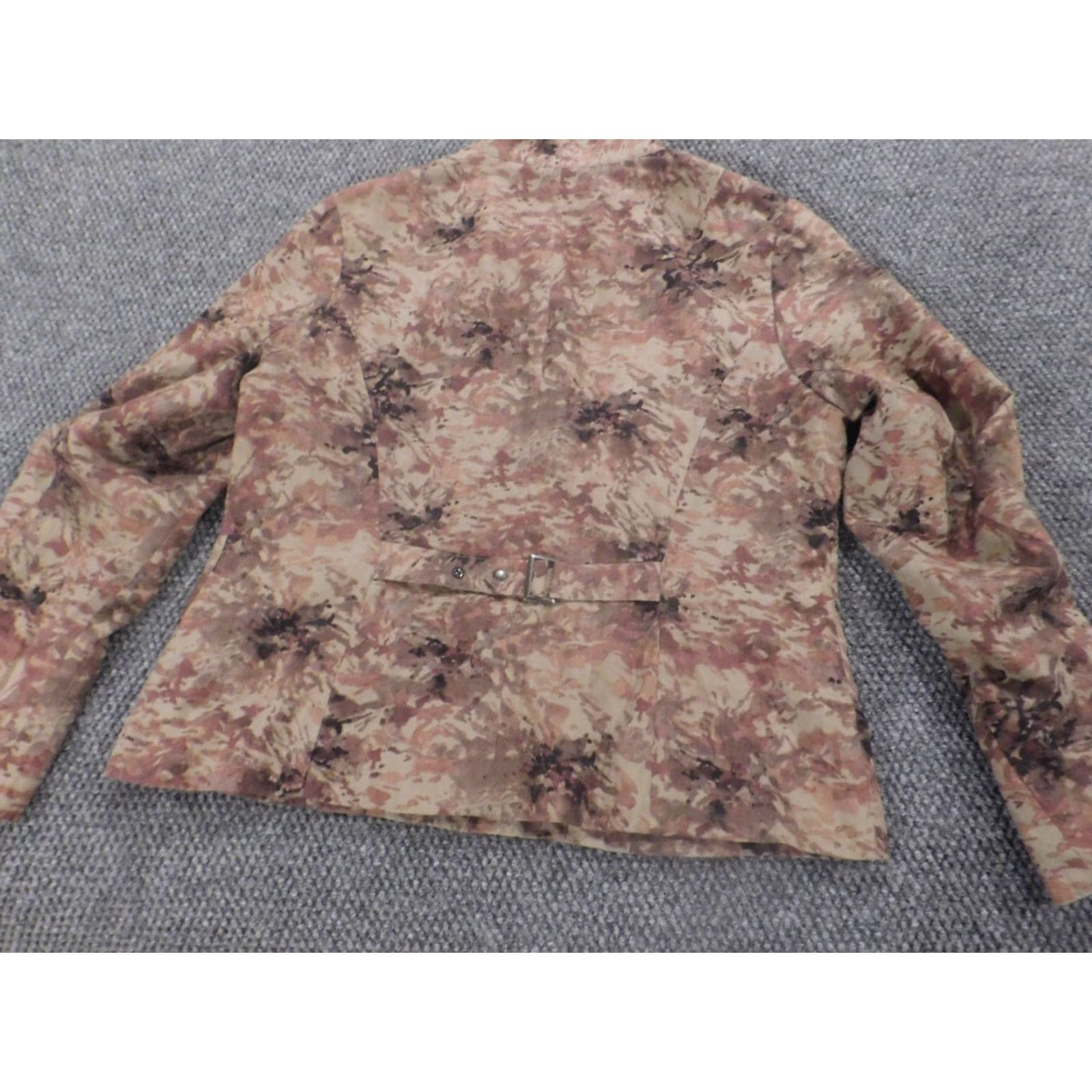 Coldwater Creek Coldwater Creek Jacket Womens 14 Pink Floral Snap Lined Cotton Denim Winter Basic Jacket Size XL / US 12-14 / IT 48-50 - 7 Thumbnail