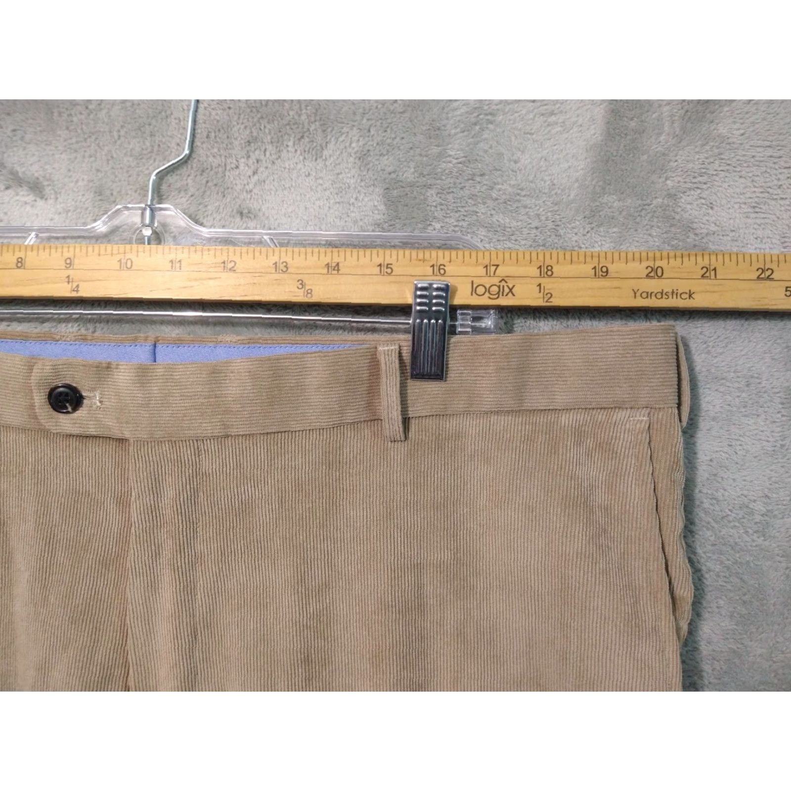 Peter Millar Peter Millar Pants Mens 40x32 Beige Corduroy Slim Fit Flat Front Tapered Leg Slim Chino Casual Mens Beige Pants Size US 40 / EU 56 - 3 Thumbnail