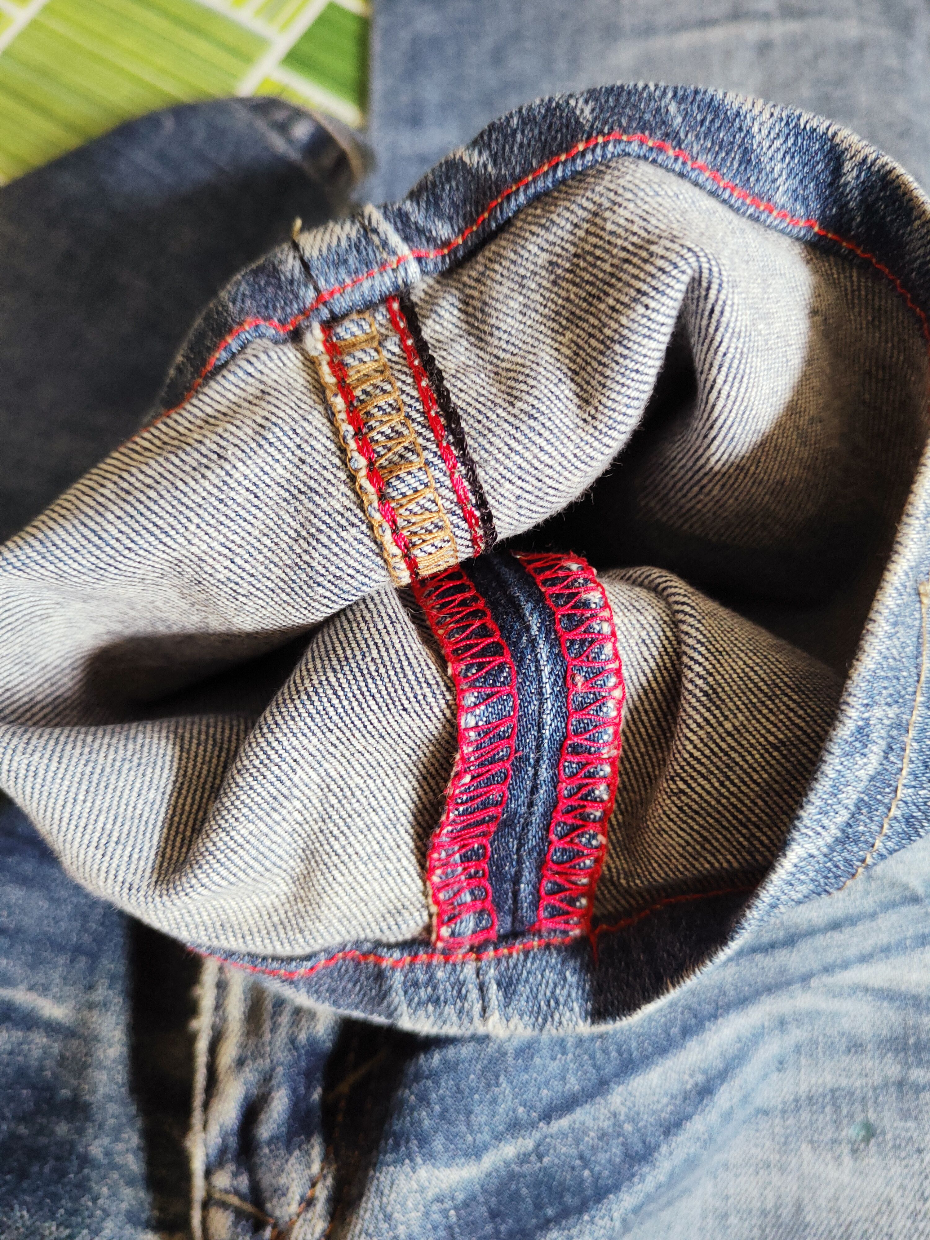 Edwin Edwin Blue Faded Distressed Ripped Jeans #S2737 Size US 33 - 14 Thumbnail