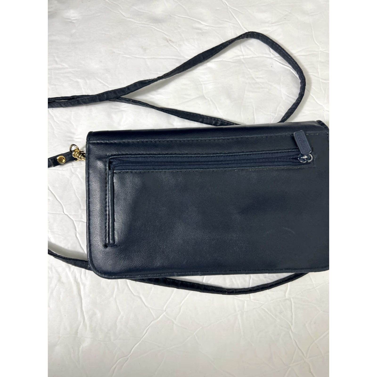 Vintage VINTAGE Buxton Crossbody Small Blue Leather Purse 7.5x4x2 Women Bag Buxton Crossbody Blue 7.5x4x2 Size ONE SIZE - 6 Thumbnail