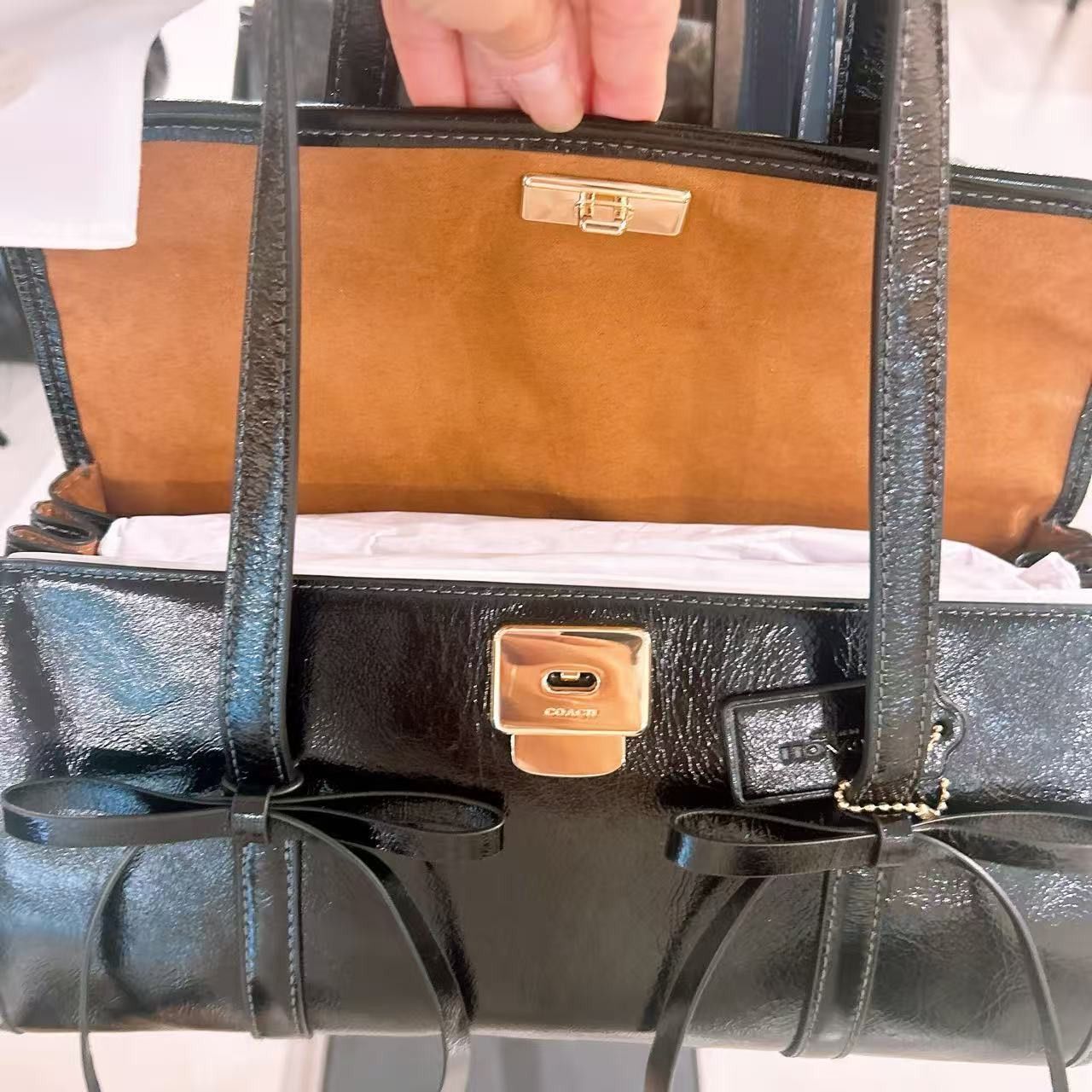 Coach Bridget Flap Shoulder Bag With Bows CDY94 Size ONE SIZE - 5 Thumbnail