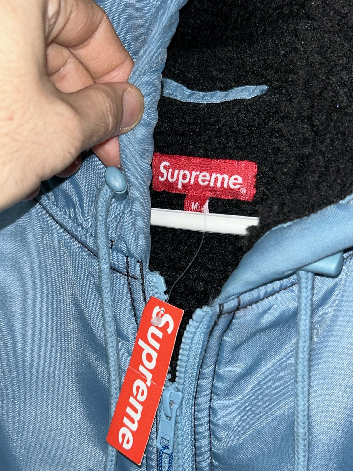 Supreme Supreme Sherpa Lined Nylon Zip Up Jacket FW18 size Medium Size US M / EU 48-50 / 2 - 3 Thumbnail