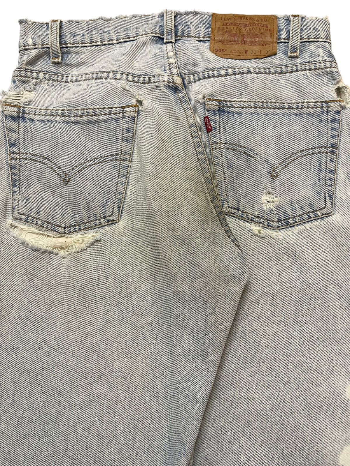 Levi's Vintage 80s Levis 505 Faded Wash Distressed Style Jeans Size US 30 / EU 46 - 6 Thumbnail