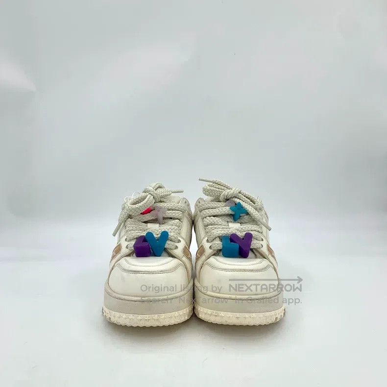 Louis Vuitton Louis Vuitton Trainer Maxi white lace-up platform sneaker Size US 5 / EU 37 - 3 Thumbnail