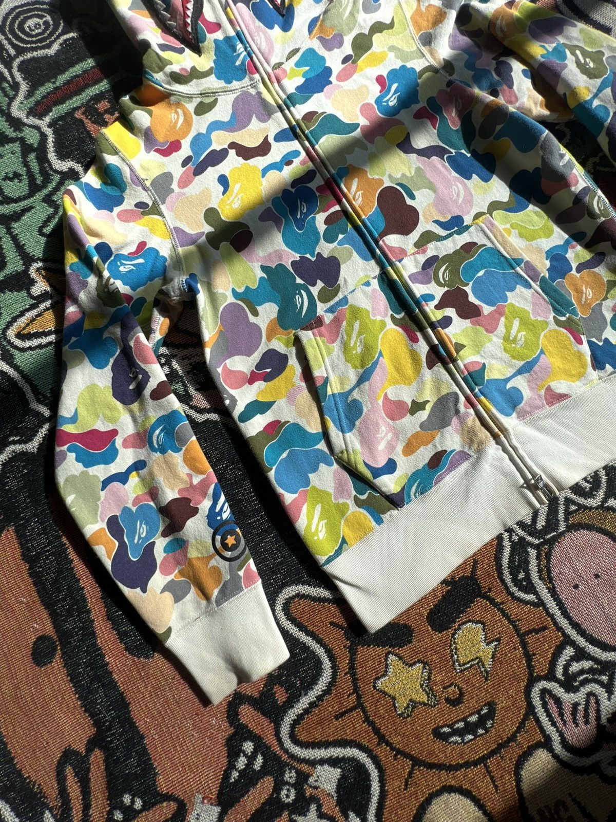 Bape Multi Camo Shark Full Zip Hoodie Size US S / EU 44-46 / 1 - 13 Thumbnail