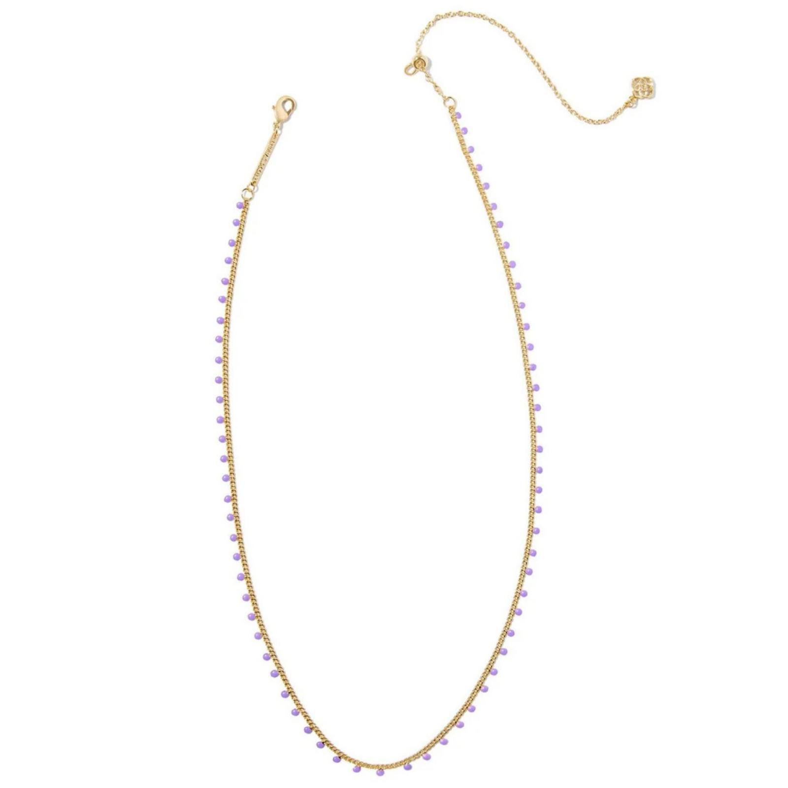 Other Kendra Scott Kelsey Gold Strand Necklace in Purple Enamel Size ONE SIZE - 2 Thumbnail