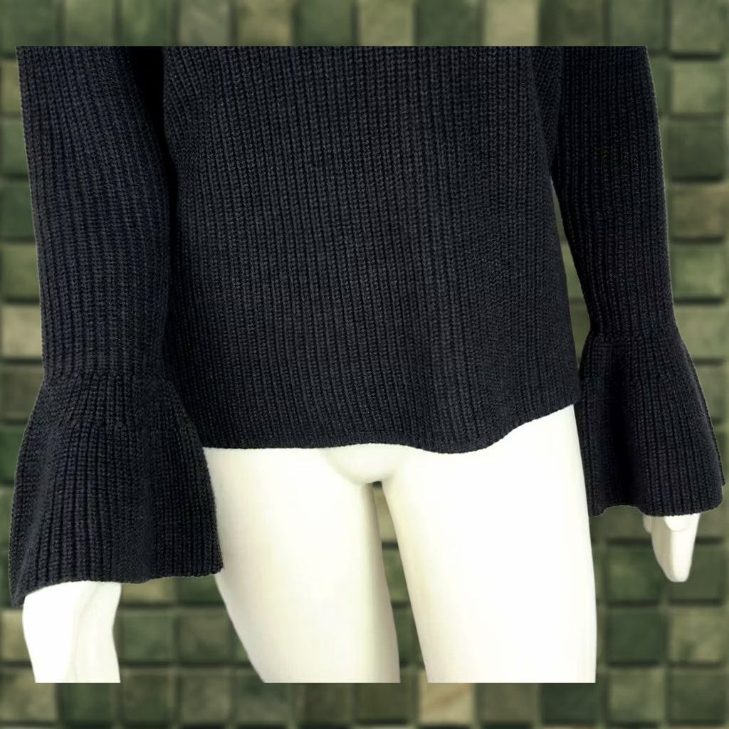 Anthropologie Anthropologie Stitches & Stripes sweater Womens size S Gray Crewneck Bell Sleeve Cotton Blend Knit Vintage: No Size S / US 4 / IT 40 - 1 Thumbnail