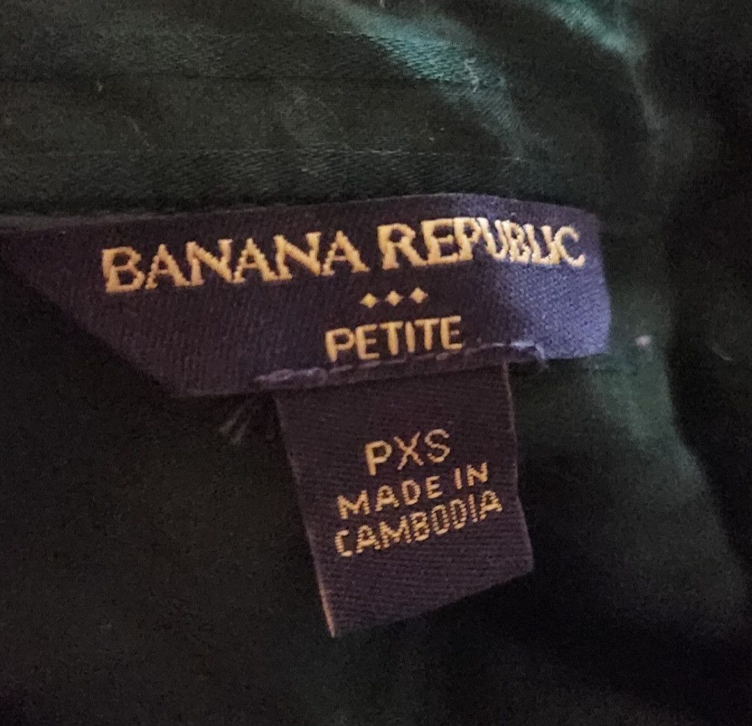 Banana Republic Banana Republic Petite Green Dress Short Sleeve Shirt XS PXS Size XS / US 0-2 / IT 36-38 - 3 Thumbnail