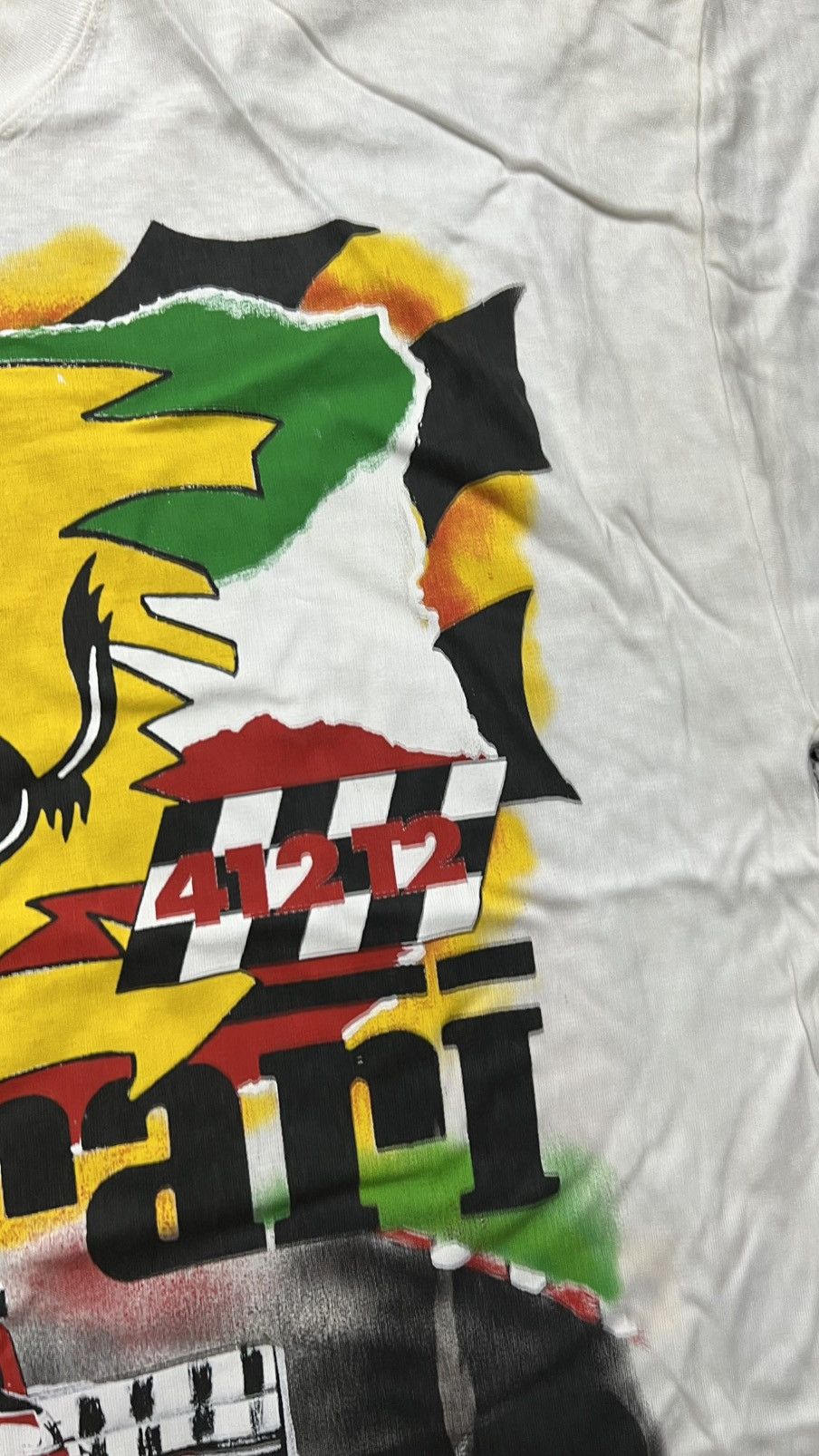 Ferrari VTG 90’s Ferrari G.Berger 412 T2 overprinted AGIP t shirt Size US XXL / EU 58 / 5 - 6 Thumbnail