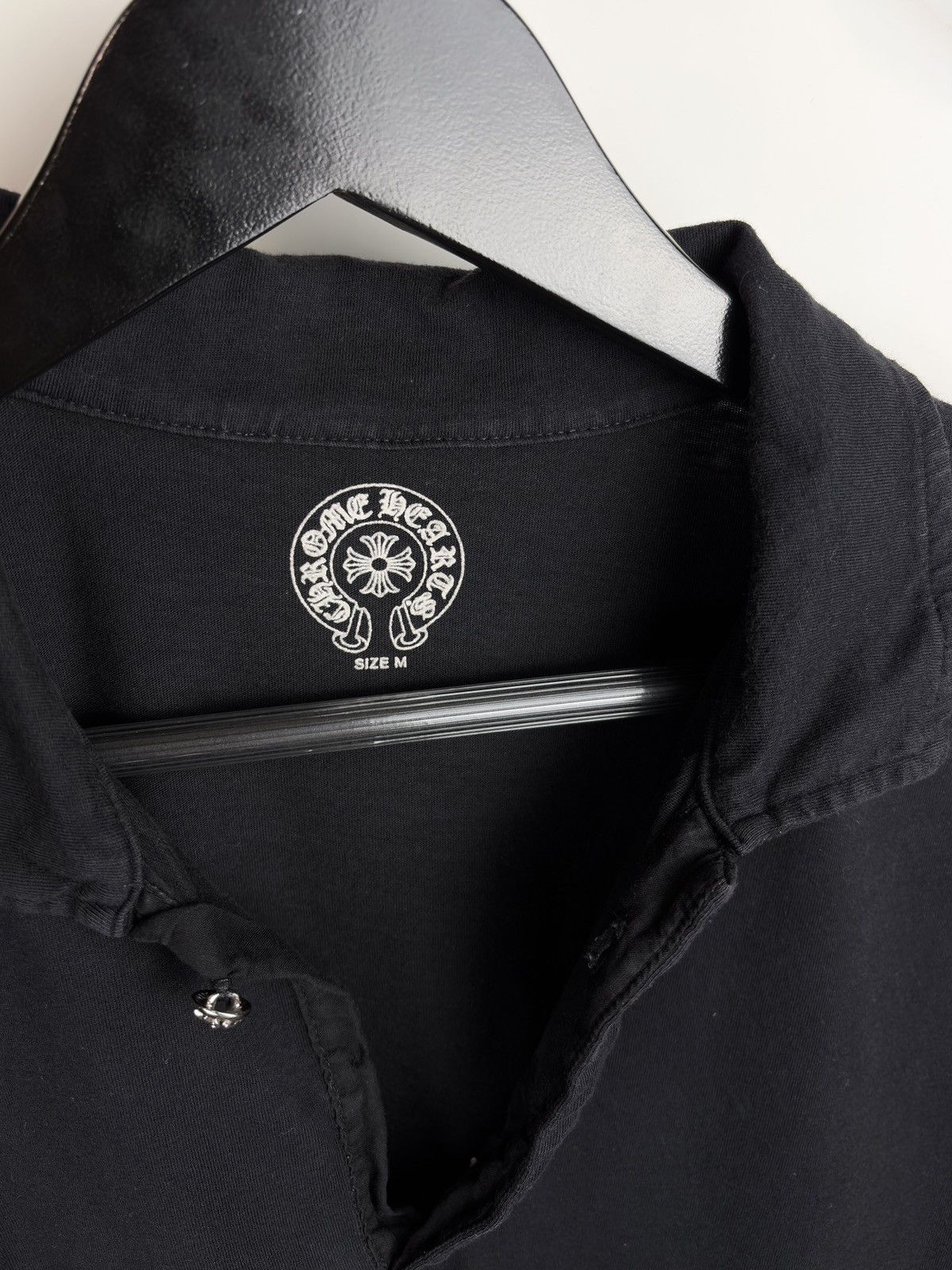 Chrome Hearts Chrome Hearts Vintage Silver Button Horseshoe Polo Shirt Size US M / EU 48-50 / 2 - 4 Thumbnail