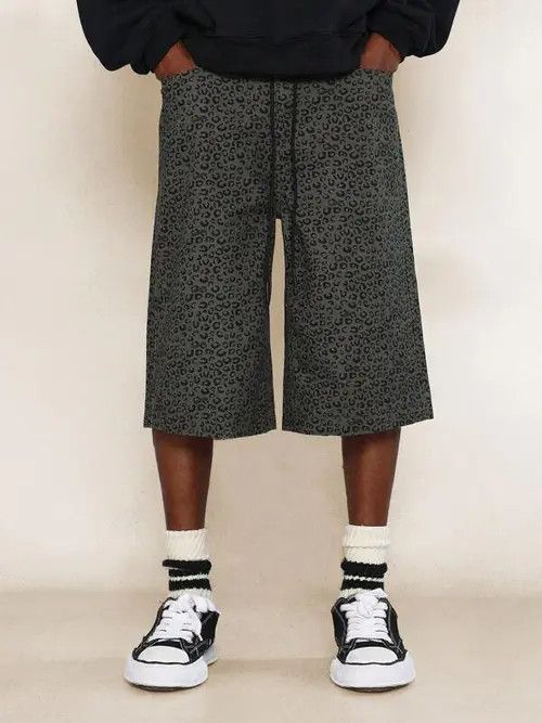 Japanese Brand × Vintage Cheetah Print Jorts Shorts Jean Size US 32 / EU 48 - 1 Thumbnail