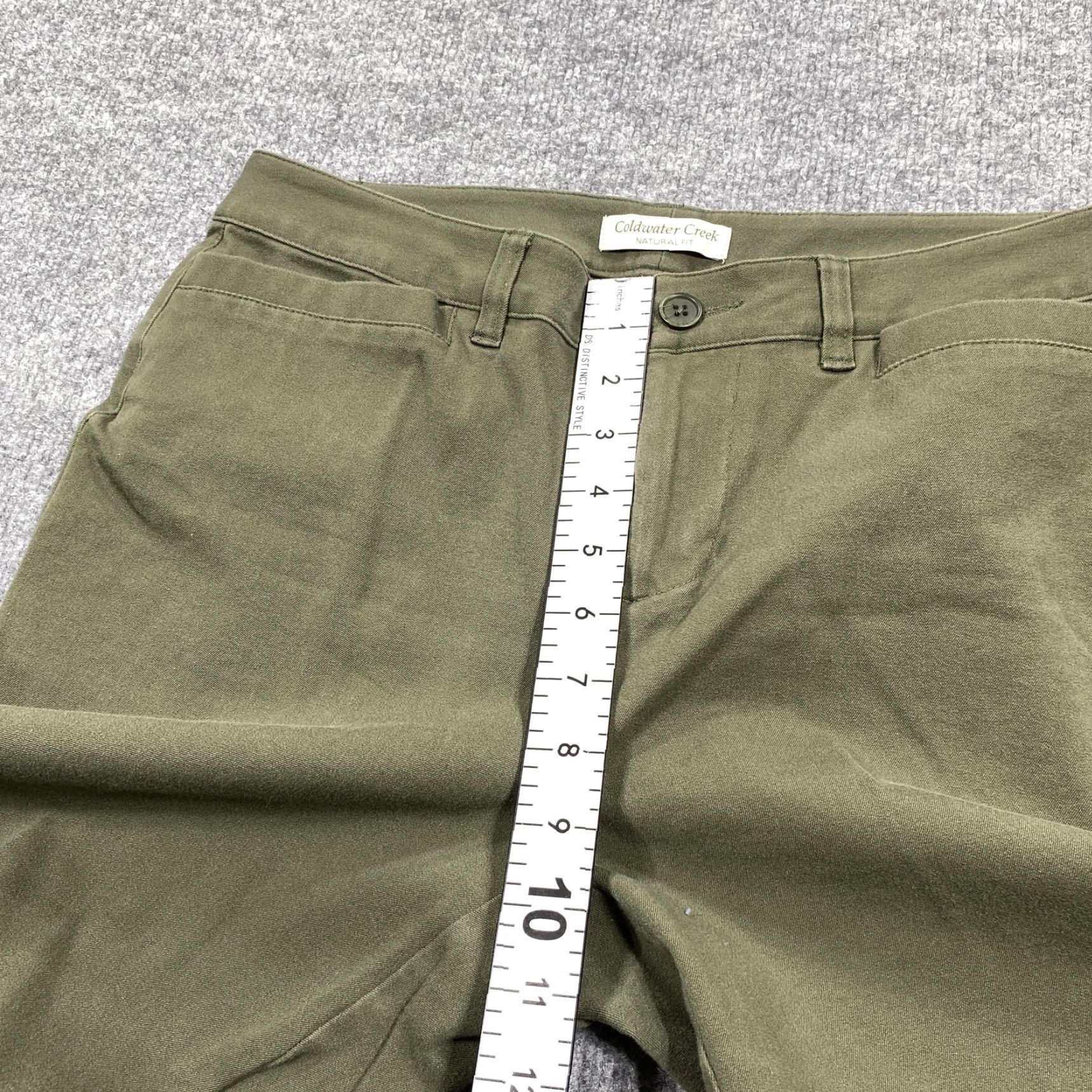 Coldwater Creek Coldwater Creek Pants Womens 10 Green Natural Fit Chino Straight Leg Stretch Size 32" / US 10 / IT 46 - 6 Thumbnail