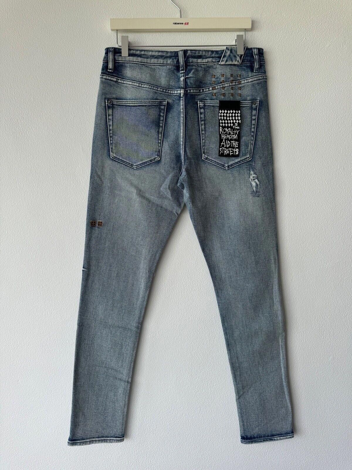Ksubi new Ksubi mens denim jean chitch 32 blue trashed patched Size US 32 / EU 48 - 5 Thumbnail