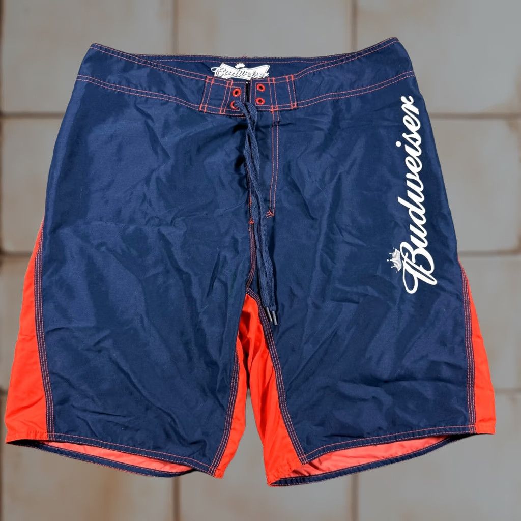 Budweiser Budweiser Board Shorts Mens 38 King of Beers Color Block Blue Orange Size US 38 / EU 54 - 1 Thumbnail