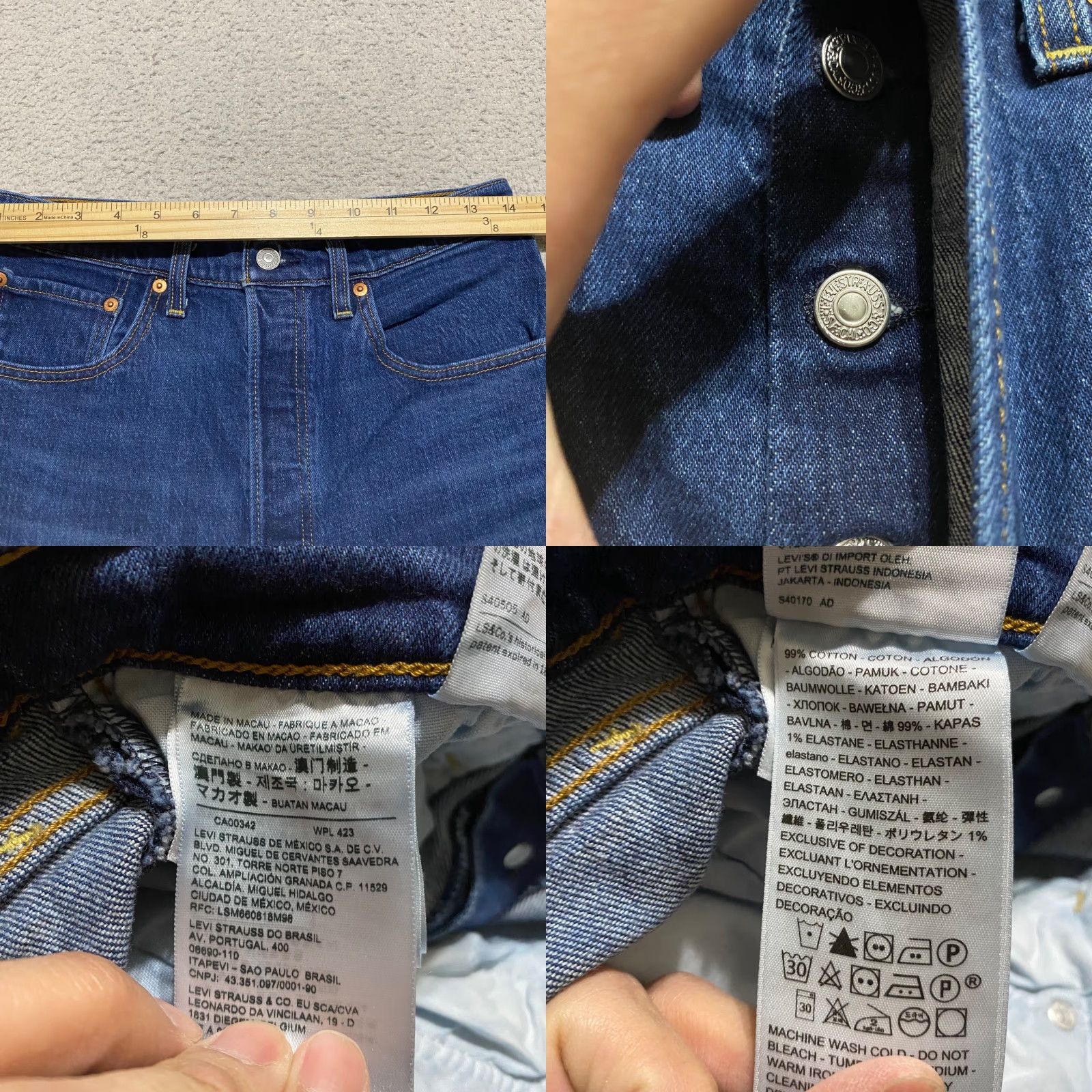 Levi's Levi's Jeans Mens 30x29 Blue Denim Medium Wash Relaxed Straight Button Fly Regular Mens Size US 30 / EU 46 - 8 Thumbnail