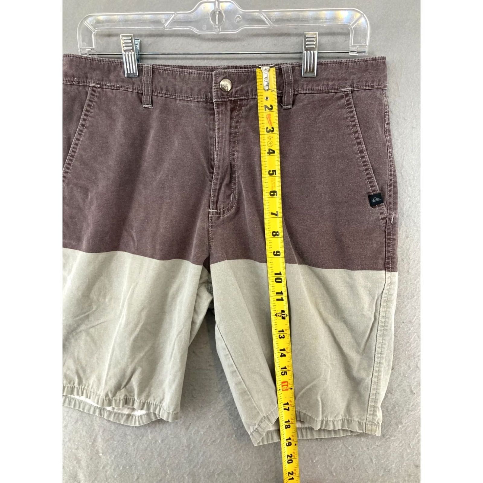 Quiksilver Quiksilver Mens Shorts Colorblock Brown 30 Canvas Cotton Quick Dry Pockets Beach 90s? Size US 30 / EU 46 - 3 Thumbnail