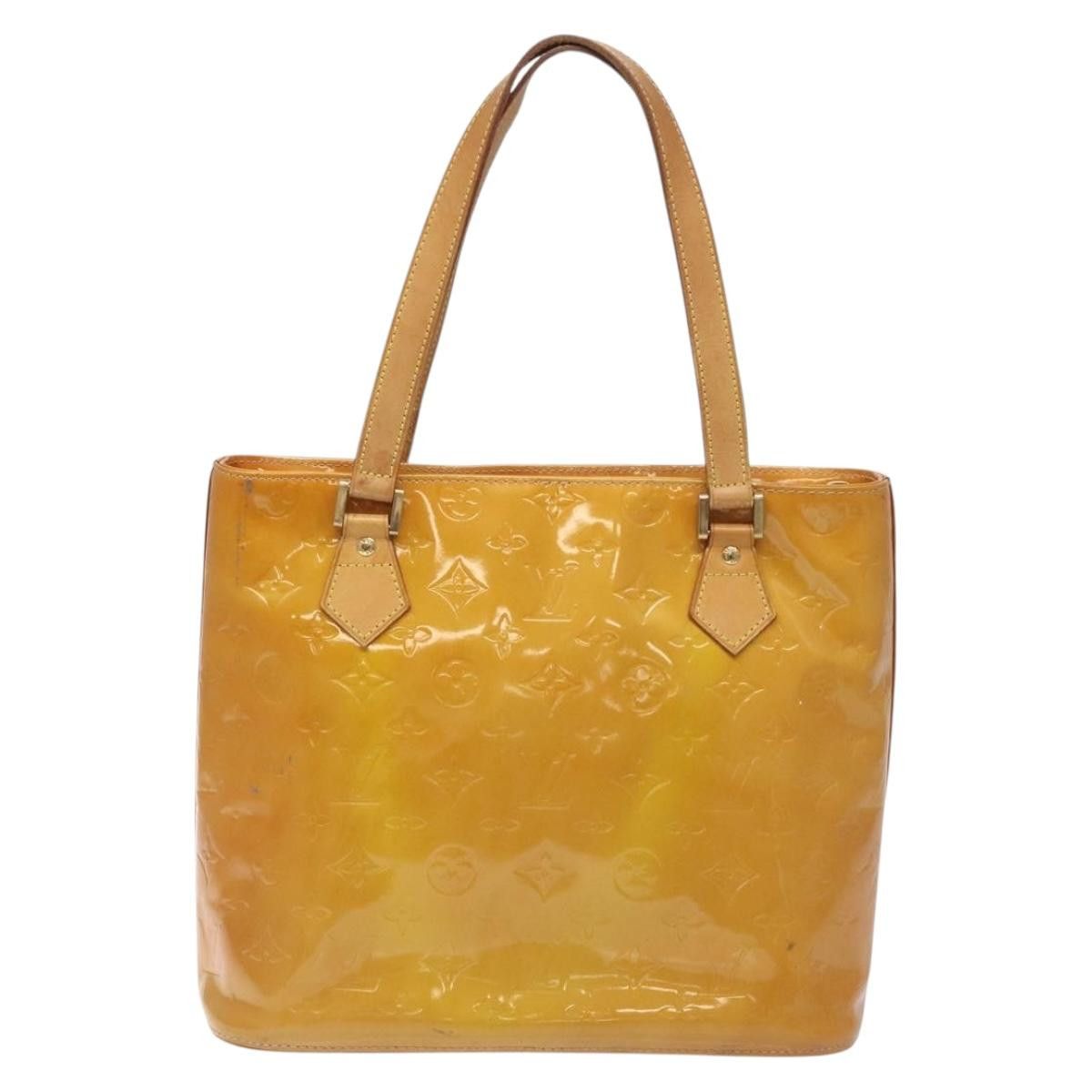Louis Vuitton LOUIS VUITTON Monogram Vernis Houston Hand Bag Beige M91004 Size ONE SIZE - 3 Thumbnail