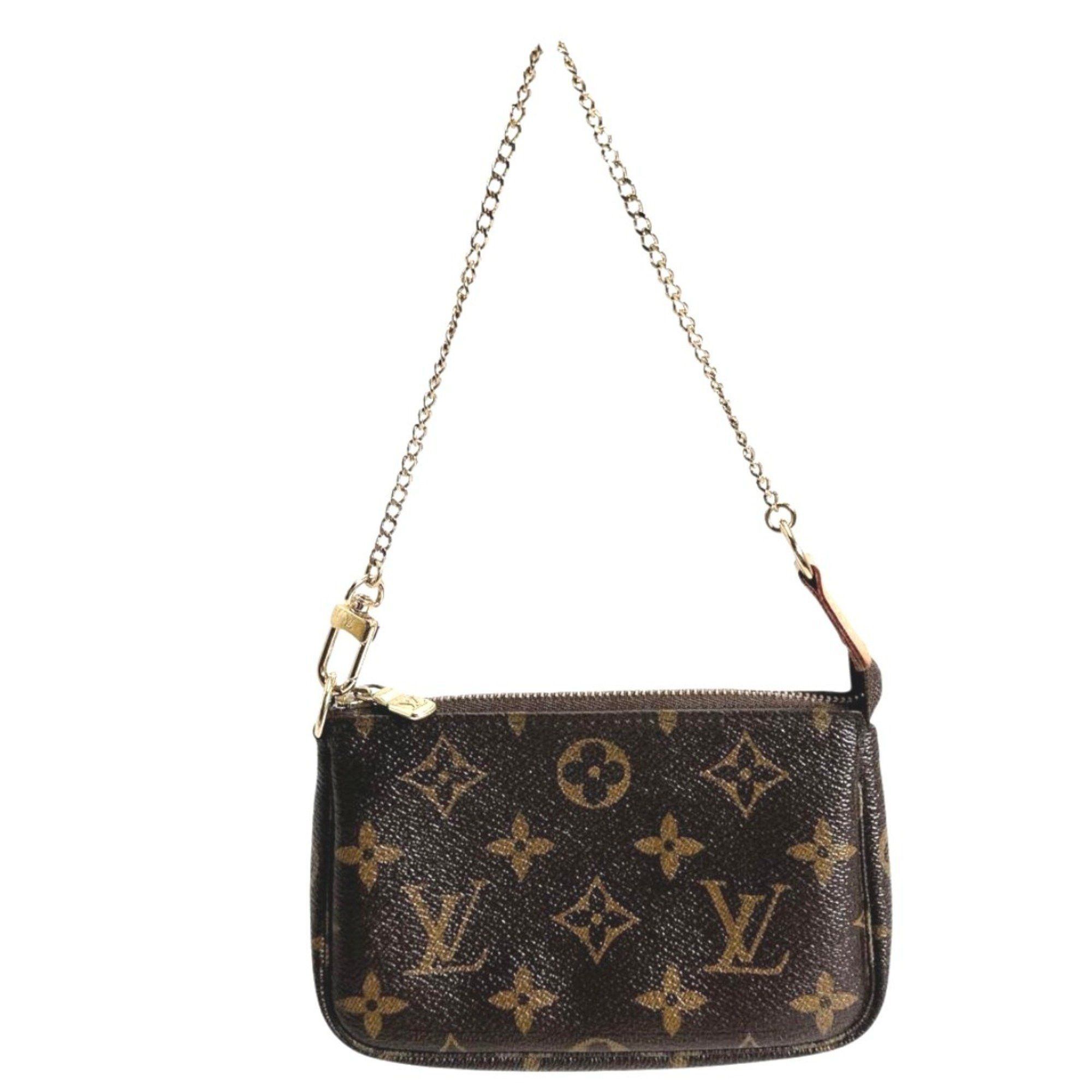 Louis Vuitton Louis Vuitton Monogram Mini Pochette Accessoires Handbag in Canvas, M58009, Brown Size ONE SIZE - 1 Thumbnail