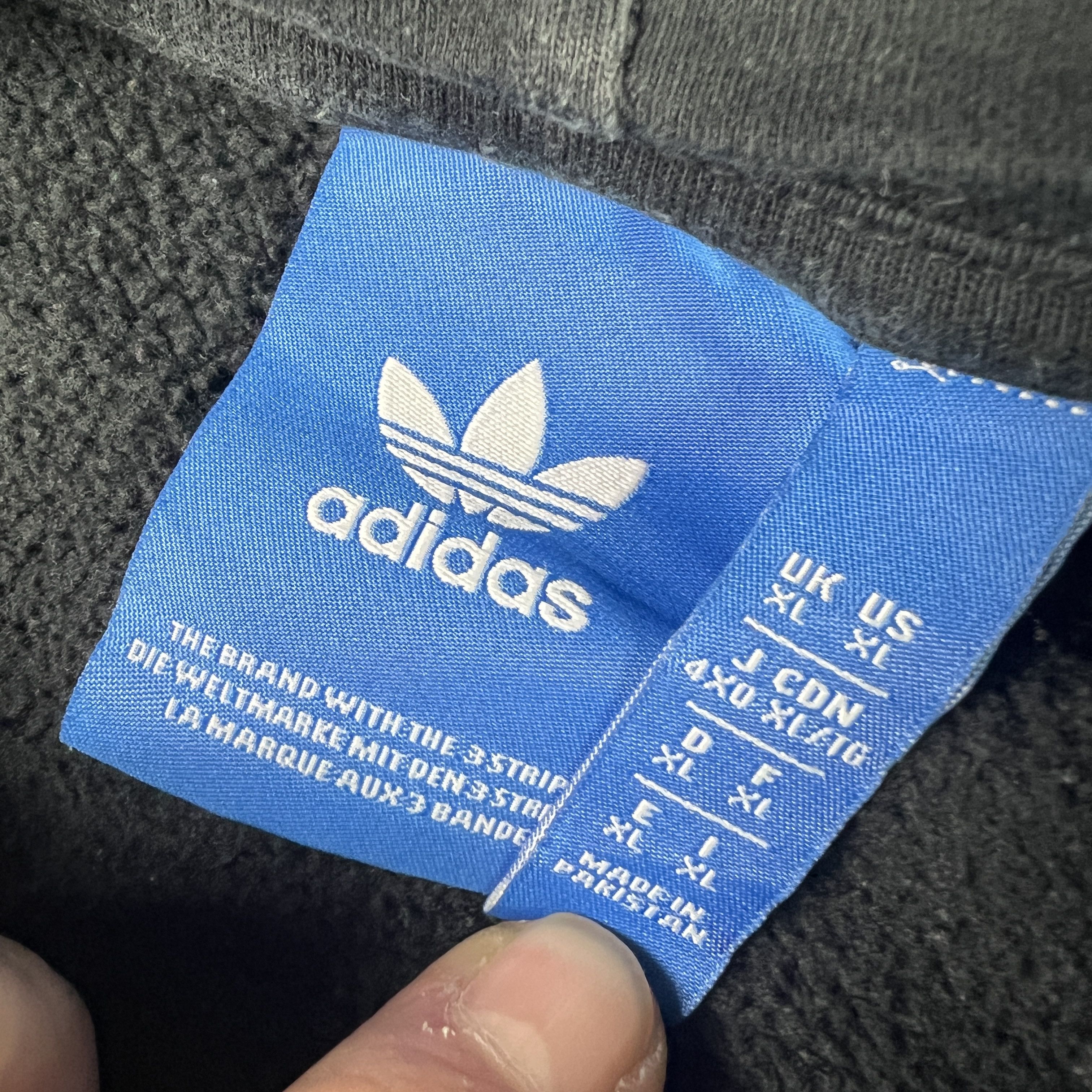 Adidas Adidas Sweatshirt Black & White Faded Trefoil Hoodie Size US XL / EU 56 / 4 - 8 Thumbnail