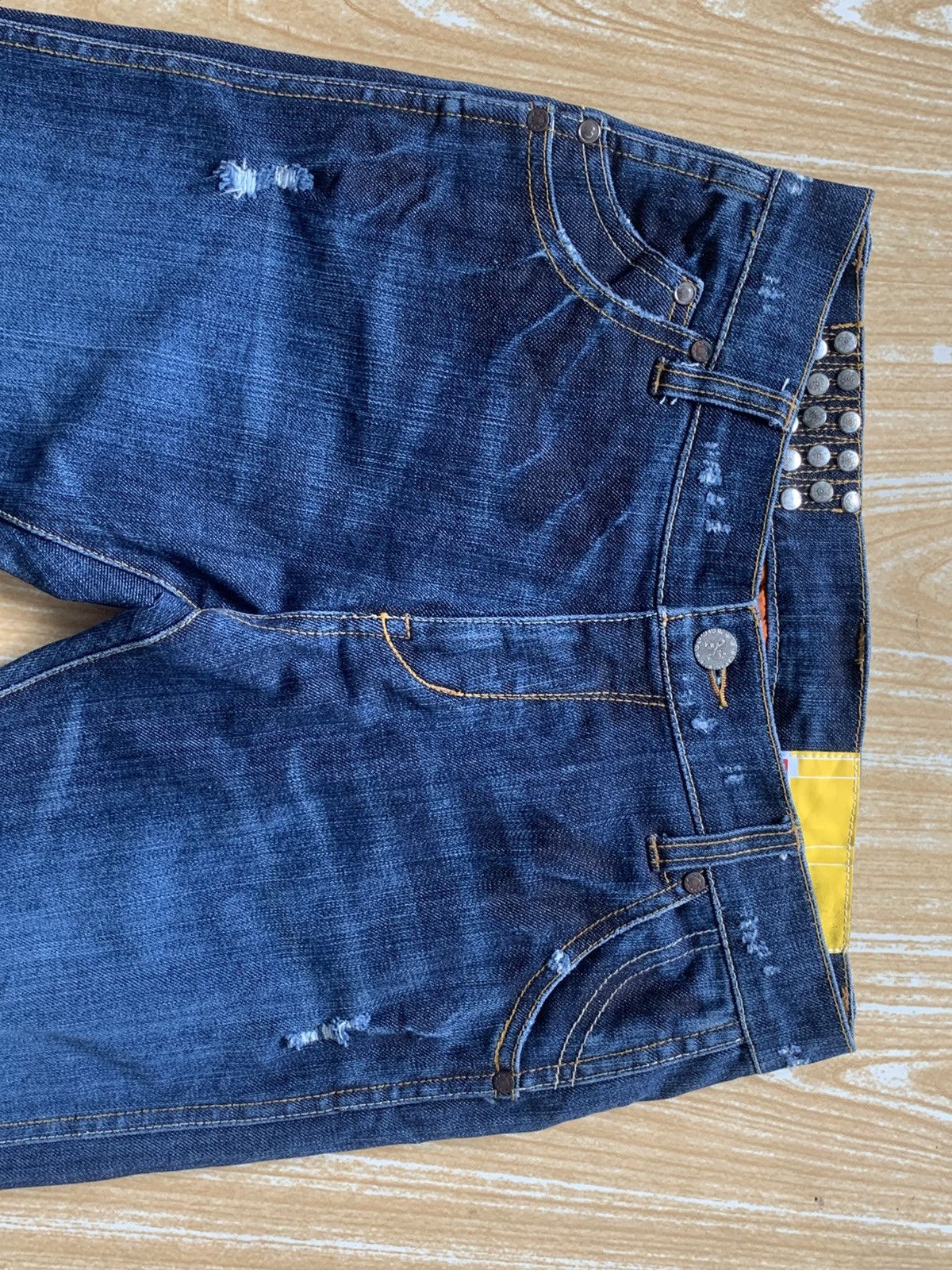 Japanese Brand 🔥 Ocean Pacific Distressed Flare Bootcut Unisex Jeans Pant Size US 27 - 14 Thumbnail