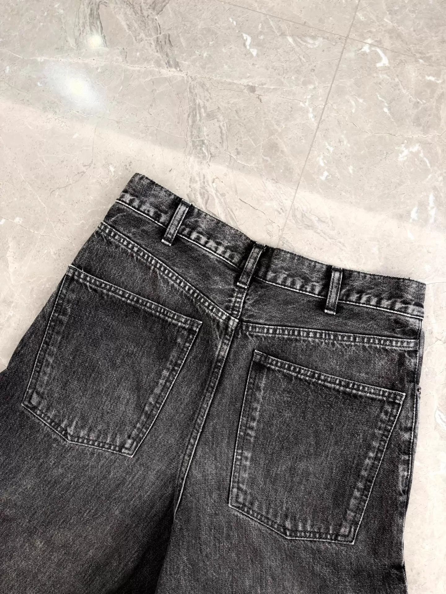 Celine Celine 22SS Hedi Slimane Rare Smoke Gray Wide Leg 27 Size 27" / US 4 / IT 40 - 5 Thumbnail