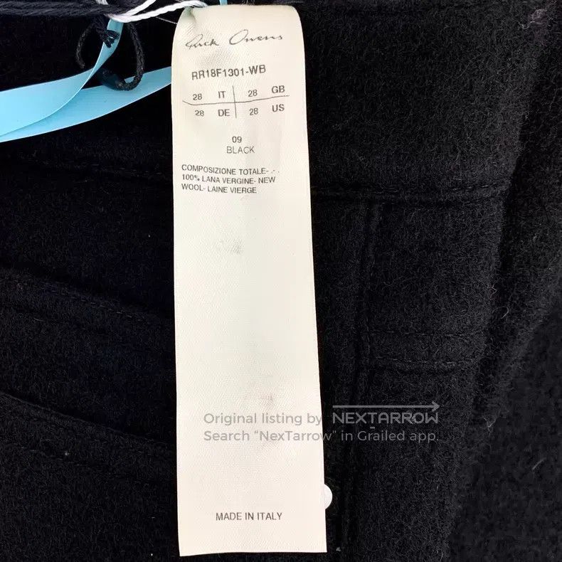 Rick Owens Rick Owens Black wool slacks pants Size US 28 / EU 44 - 5 Thumbnail