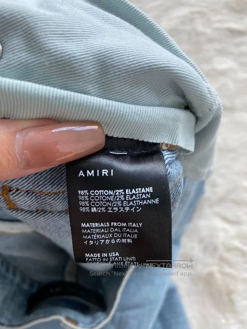Amiri Amiri Size 34 Washed blue leopard print patchwork MX1 jeans Size US 34 / EU 50 - 3 Thumbnail