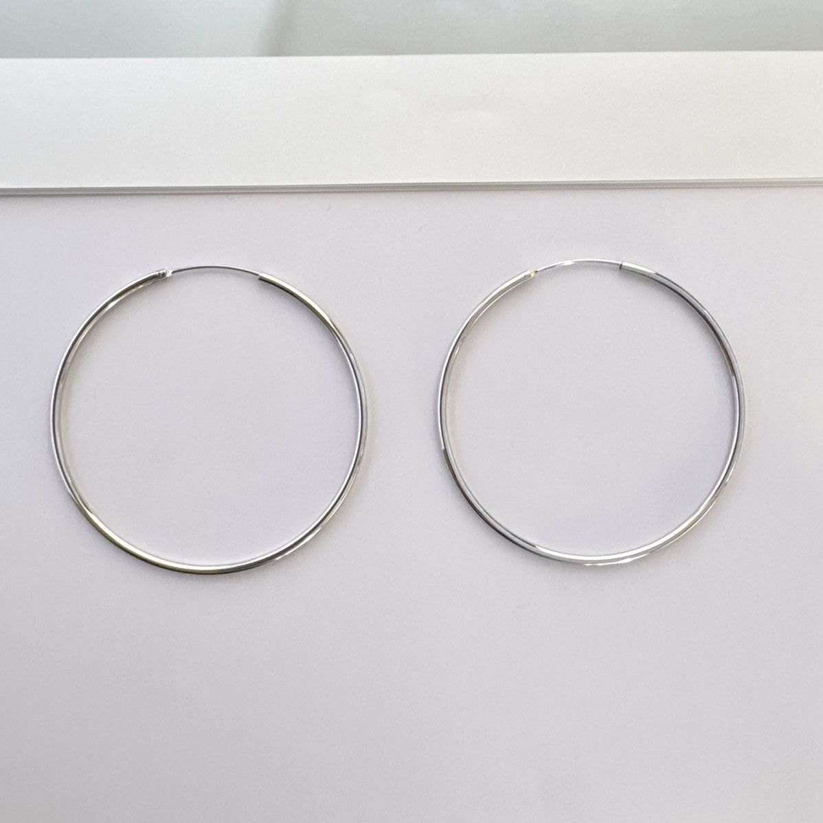 Other 60mm Silver Hoop Earrings for Women Size ONE SIZE - 1 Thumbnail