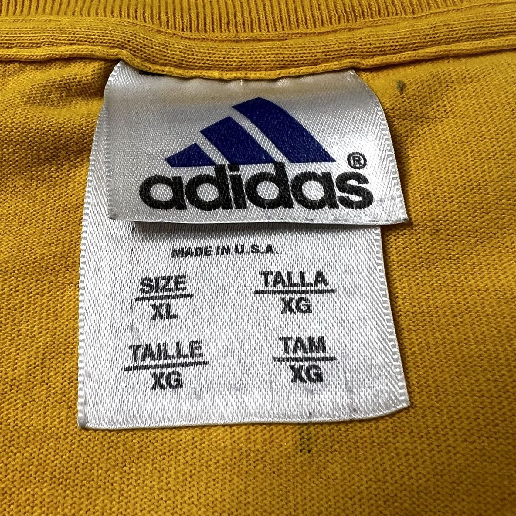 Adidas Adidas PUREGAME Series T-shirt Men XL Yellow Regular Fit Logo Short Sleeve Crew Neck Size US XL / EU 56 / 4 - 7 Thumbnail