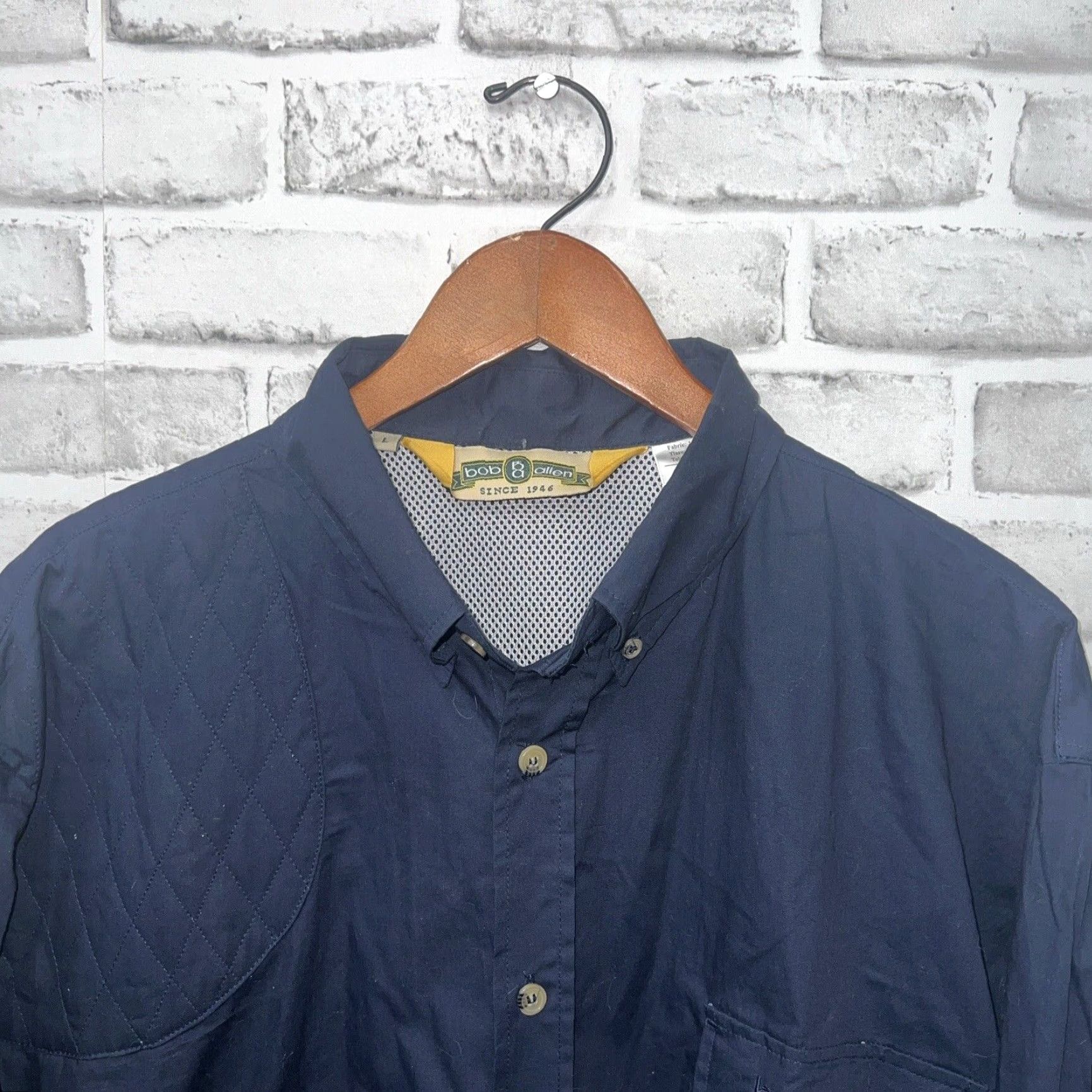 Vintage Bob Allen Blue Button-Up Shirt Mens Size L Long Sleeve Regular Fit Blue Shirt Mens L Size US L / EU 52-54 / 3 - 2 Thumbnail