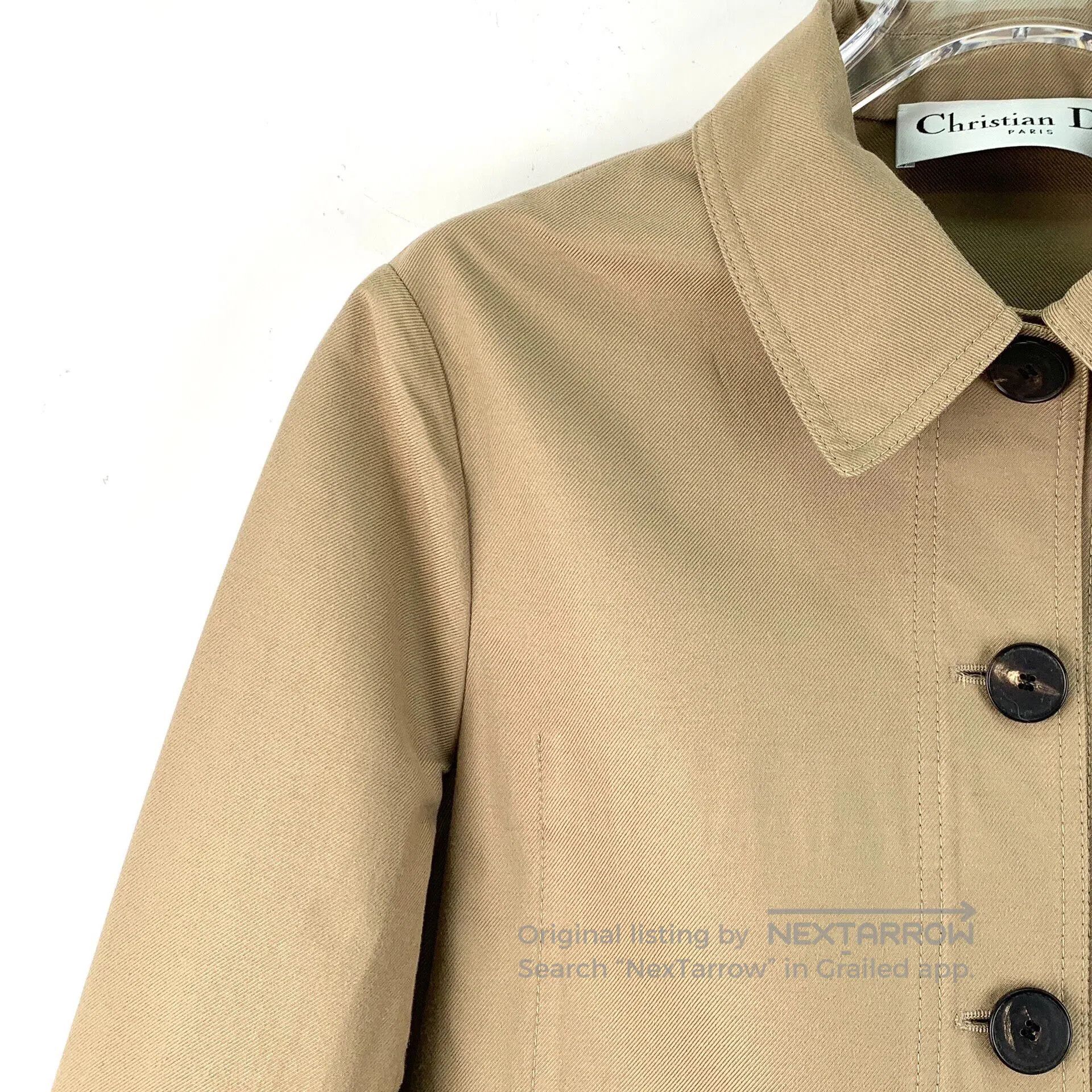 Dior Dior Brown Bee Embroidered Cotton Collar Single Button Lon Size XXS / US 00 / IT 34 - 3 Thumbnail
