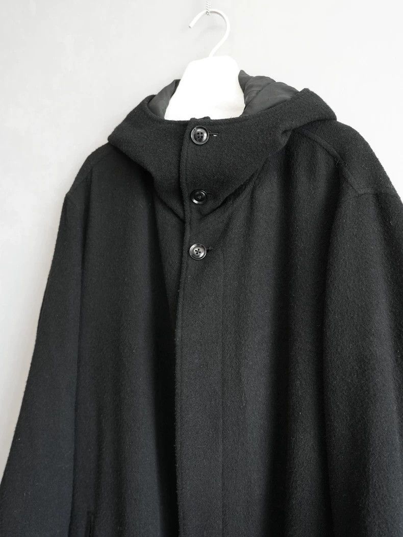 Yohji Yamamoto Yohji Yamamoto 19AW Hooded Hidden Button Coat 2504-Nextarro Size US L / EU 52-54 / 3 - 3 Thumbnail