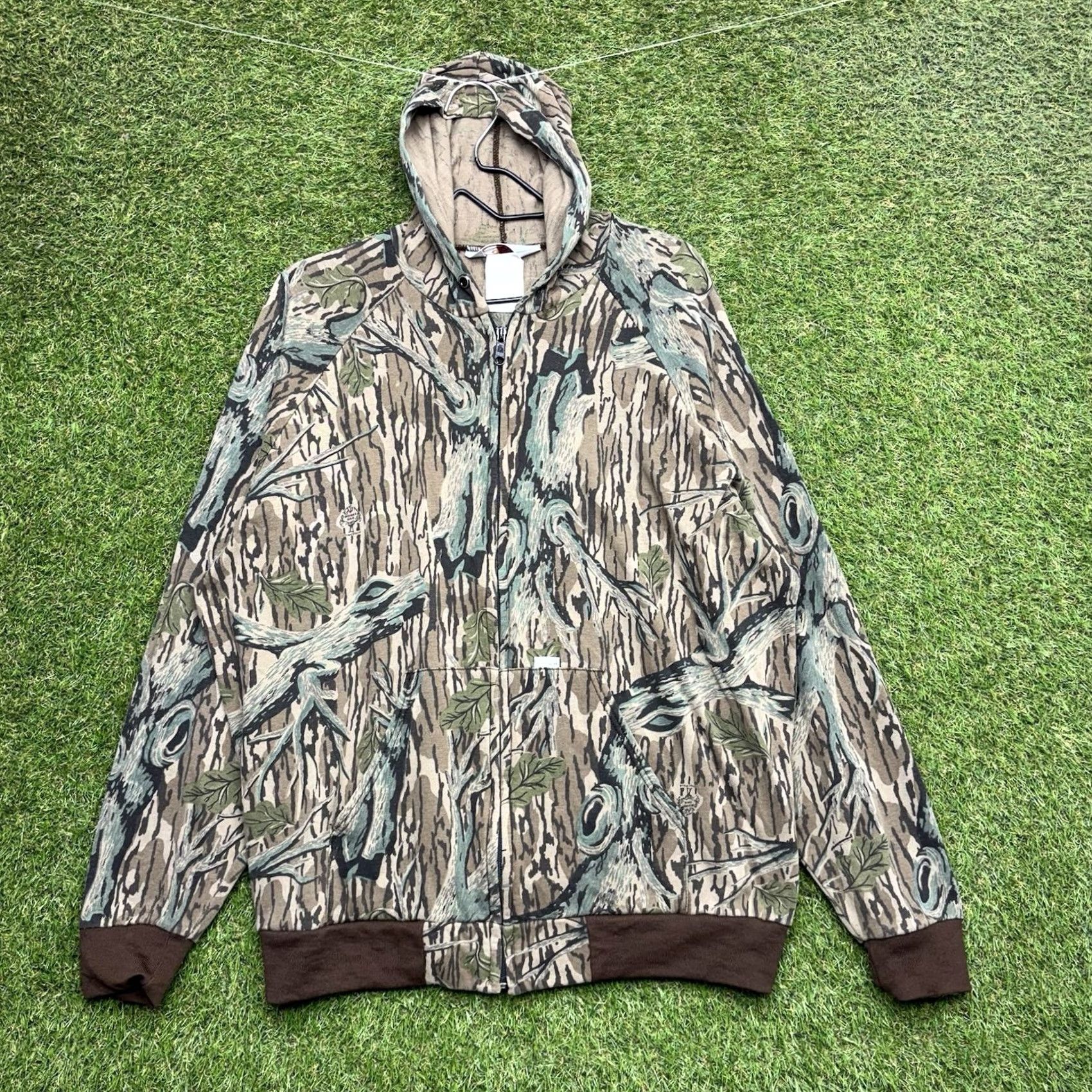 Carhartt VINTAGE Carhartt Hoodie Camouflage Full Zip Hooded Mens XL 80s Mossy Oak Hunting Baggy? Size US XL / EU 56 / 4 - 2 Thumbnail
