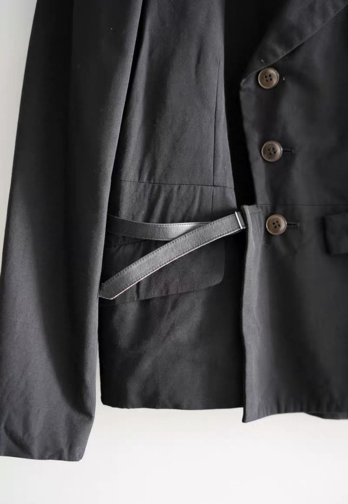 Yohji Yamamoto Yohji Yamamoto 96aw Cowhide Belt Blazer K4 Size US M / EU 48-50 / 2 - 4 Thumbnail