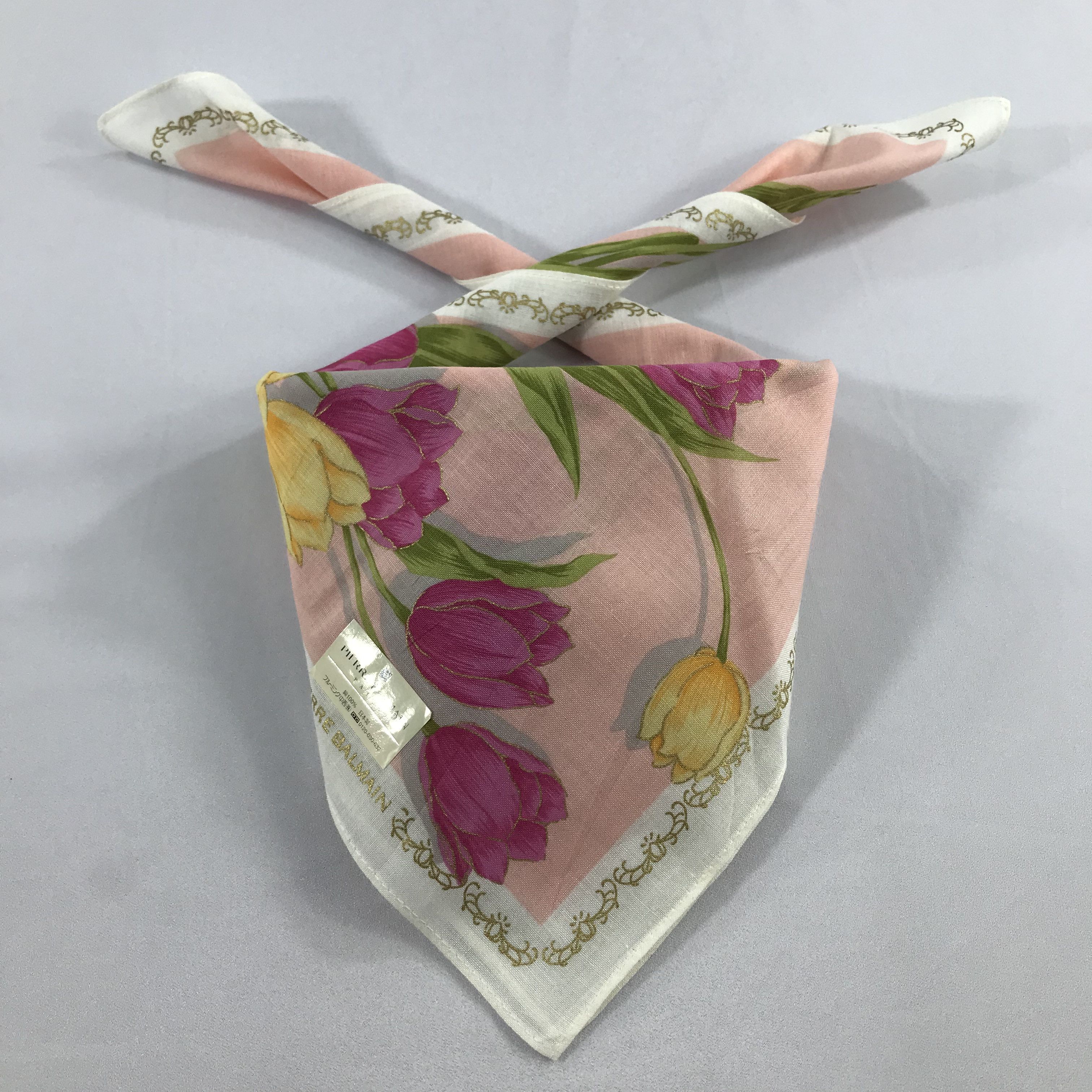 Pierre Balmain × Vintage Pierre Balmain Bandana / Handkerchief / Neckerchief - S2400 Size ONE SIZE - 3 Thumbnail