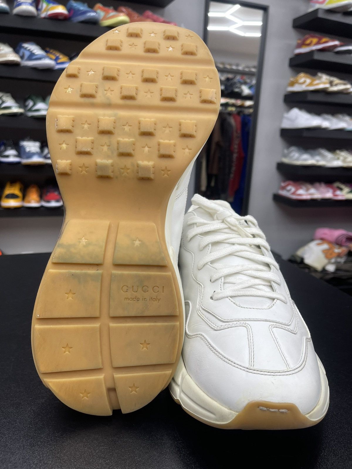 Gucci Size 12.5US/12G - Gucci Rython Apollo Triple Tiger Leather Size US 12.5 / EU 45-46 - 8 Thumbnail