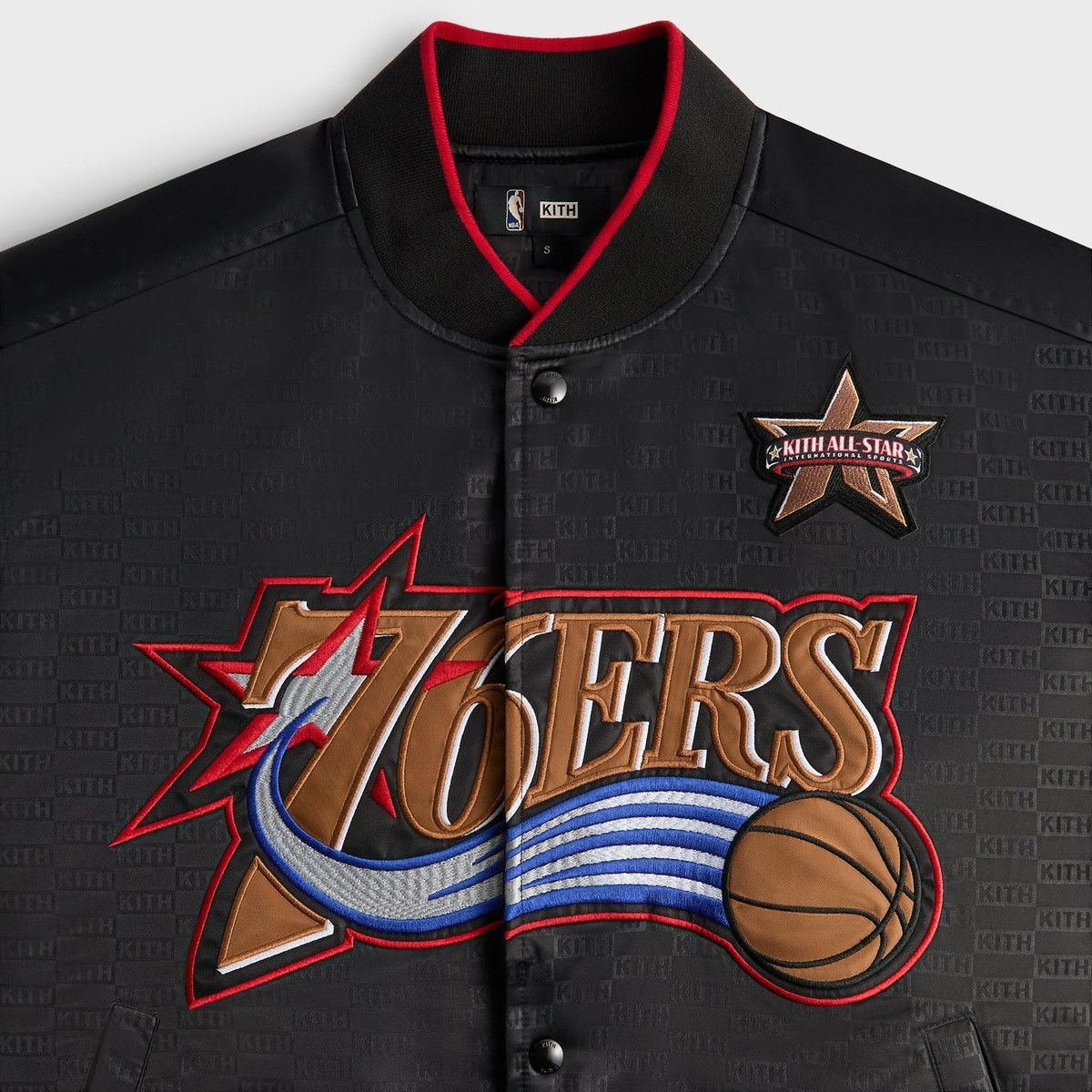 Kith Kith for NBA All-Star Philadelphia 76ers Bomber Black Large Size US L / EU 52-54 / 3 - 5 Thumbnail