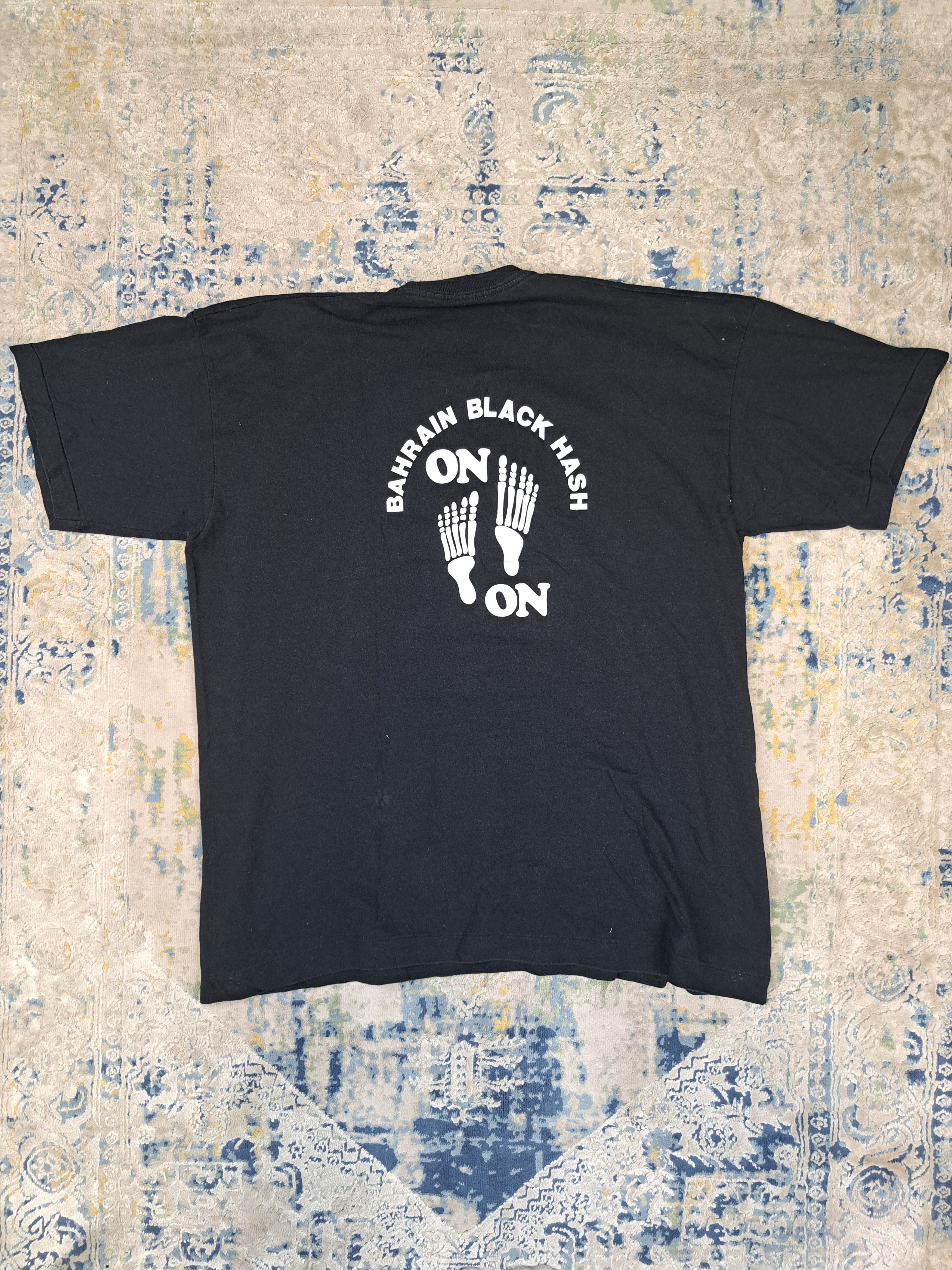 Vintage Vintage 80s Bahrain Black Hash Single Stitch Tee Size US XXL / EU 58 / 5 - 3 Thumbnail