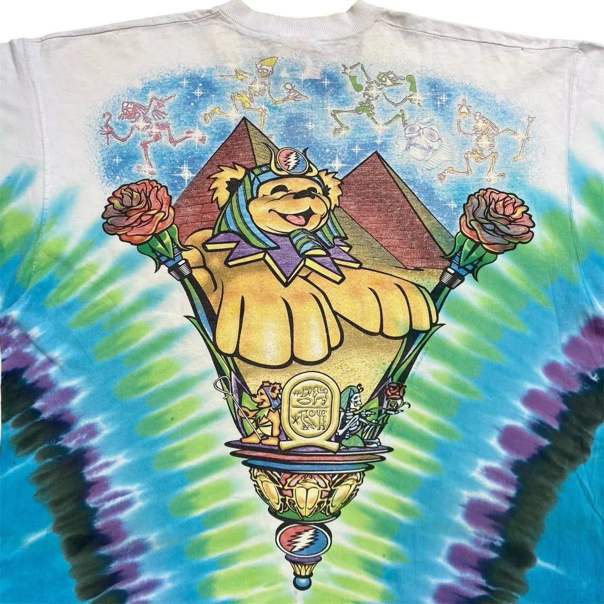 Grateful Dead Vintage 90s Liquid Blue Grateful Dead Egypt Tie Dye Tee XL Size US XL / EU 56 / 4 - 6 Thumbnail