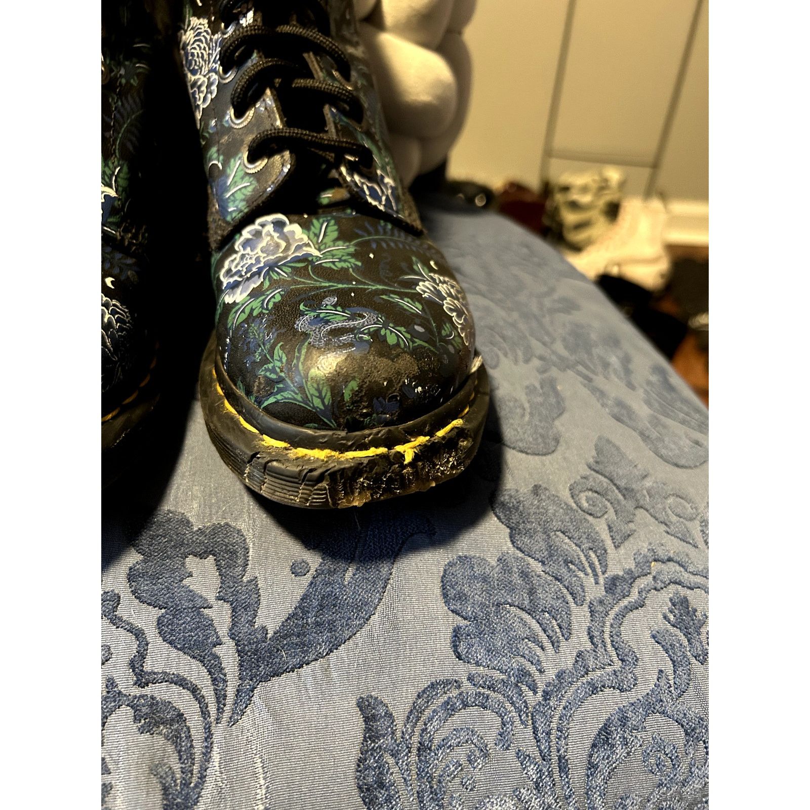 Dr. Martens Dr Martens Mustie Pascal Blue Floral Size 7/EU 38 Size US 7 / IT 37 - 4 Thumbnail