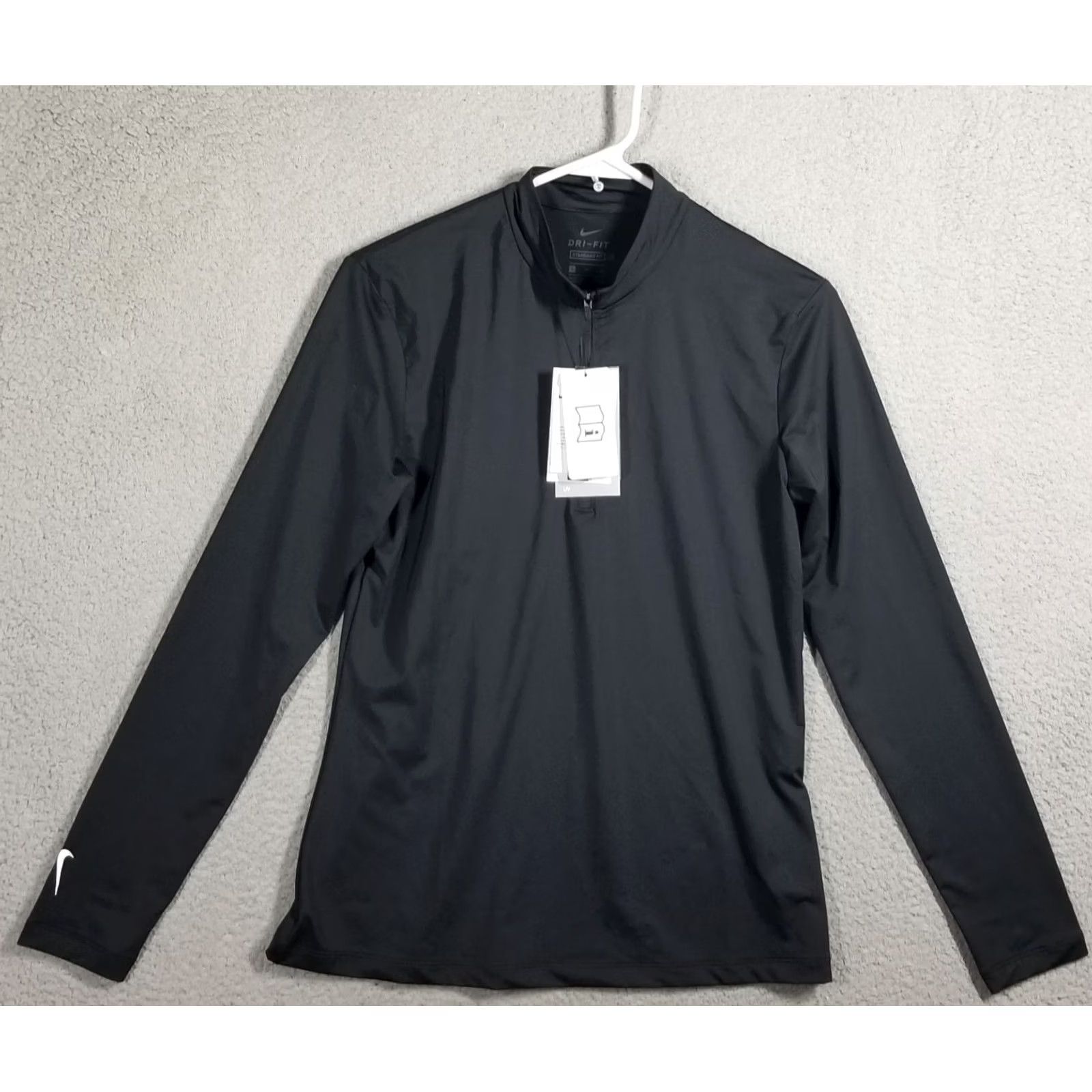 Nike Nike Golf Top Long Sleeve Dri-FIT 1/4 Zip Black Small Womens UV Mock Neck Pullover Size S / US 4 / IT 40 - 2 Thumbnail