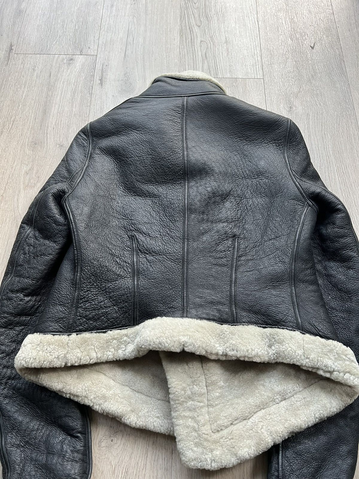 Rick Owens sherling leather jacket olmar and mirta