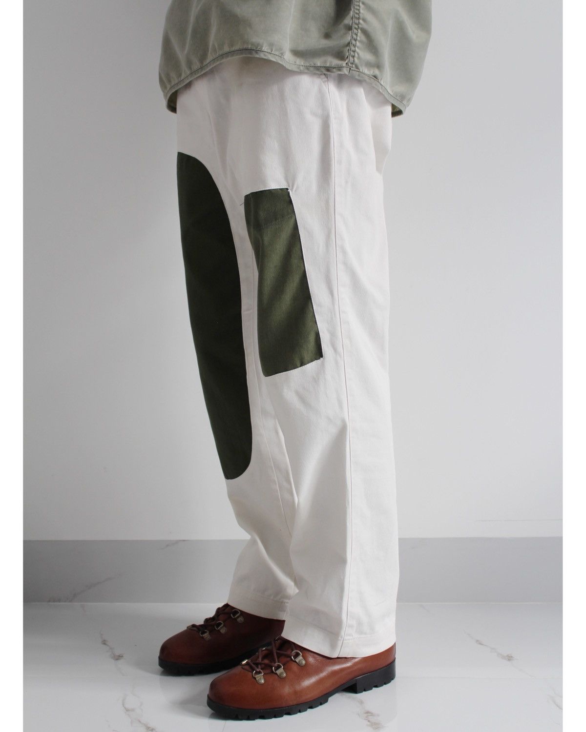 Uniqlo 2000S UNIQLO KAKI PATCHWORK CHINO PANTS Size US 30 / EU 46 - 1 Thumbnail