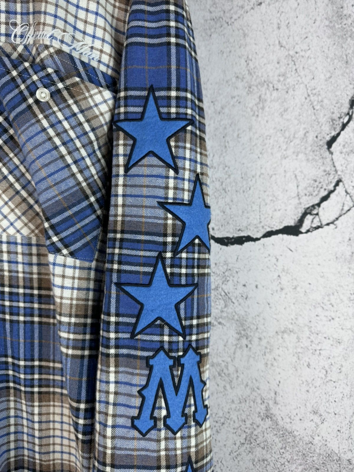 Japanese Brand Men Shirt Stars Designer Luxury Buissnes Size US XL / EU 56 / 4 - 4 Thumbnail
