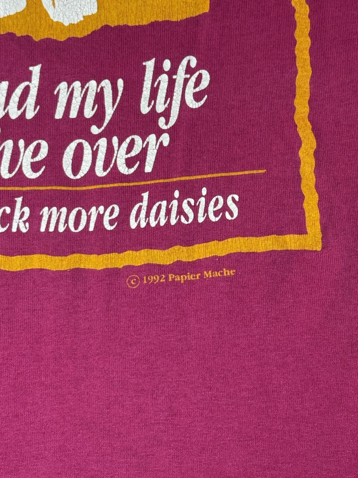 Hanes 90s I’d Pick More Daises If I Could Live Life Over T Shirt Size L / US 10 / IT 46 - 3 Thumbnail